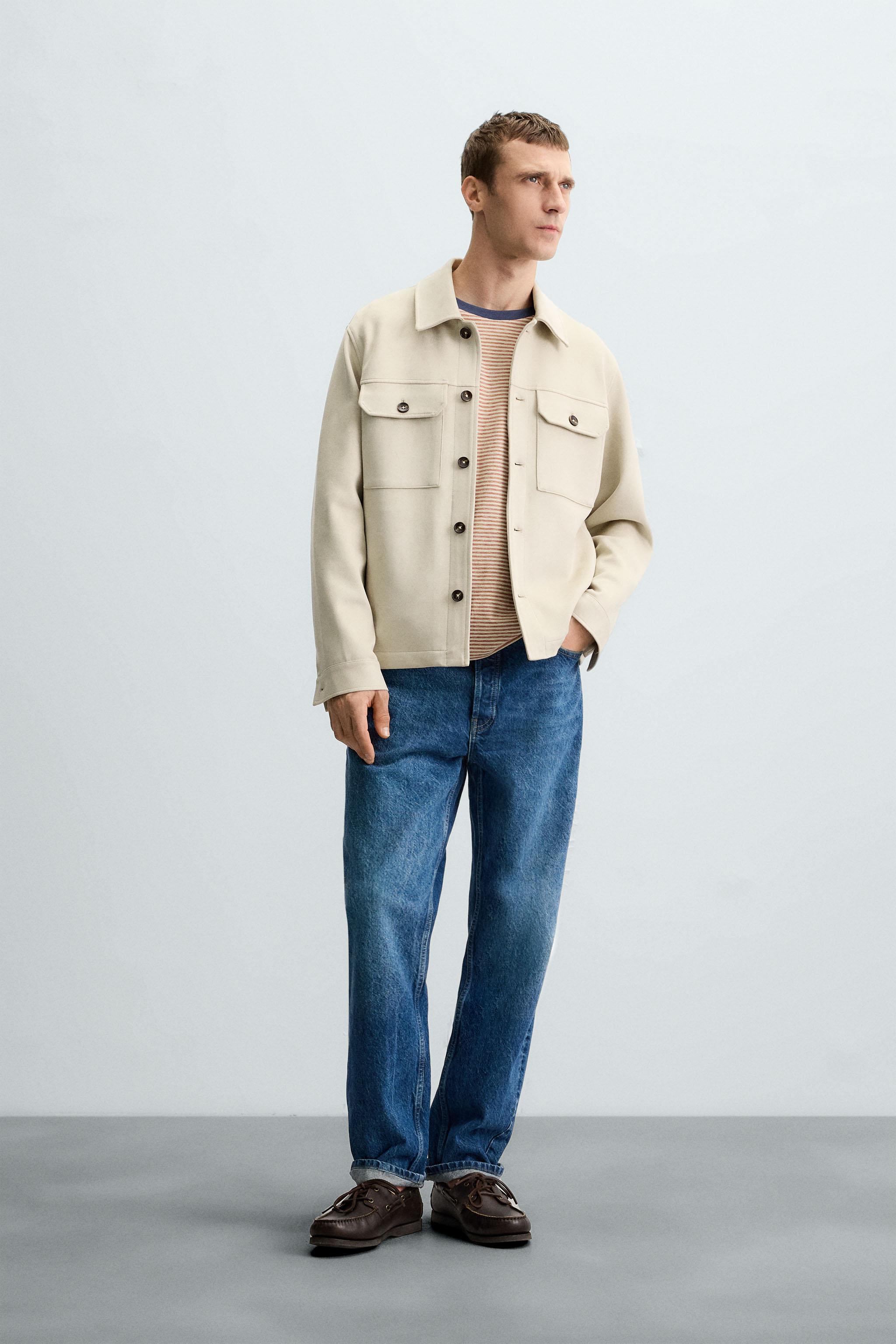 FAUX SUEDE OVERSHIRT