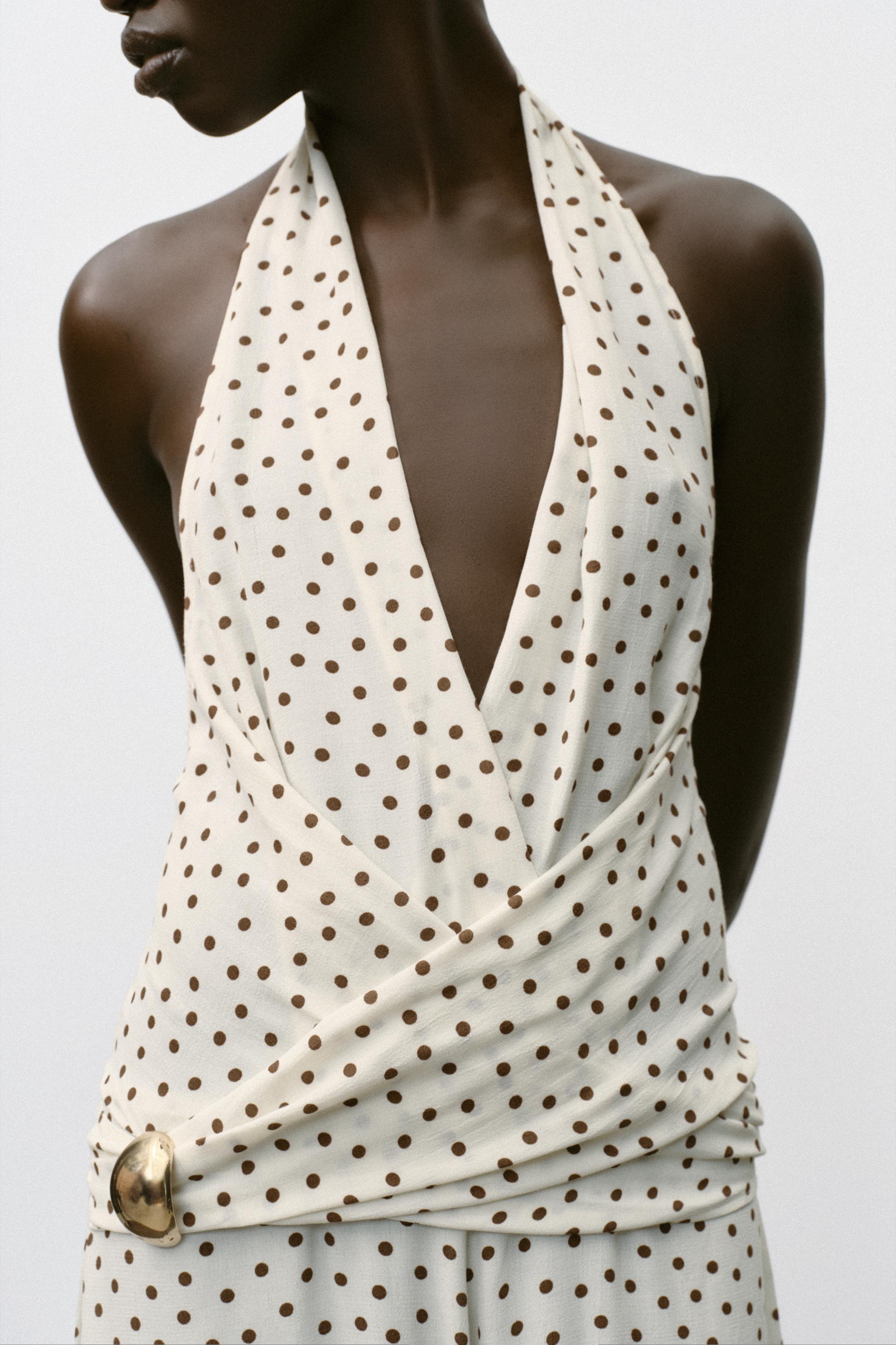 POLKA DOT HALTER JUMPSUIT