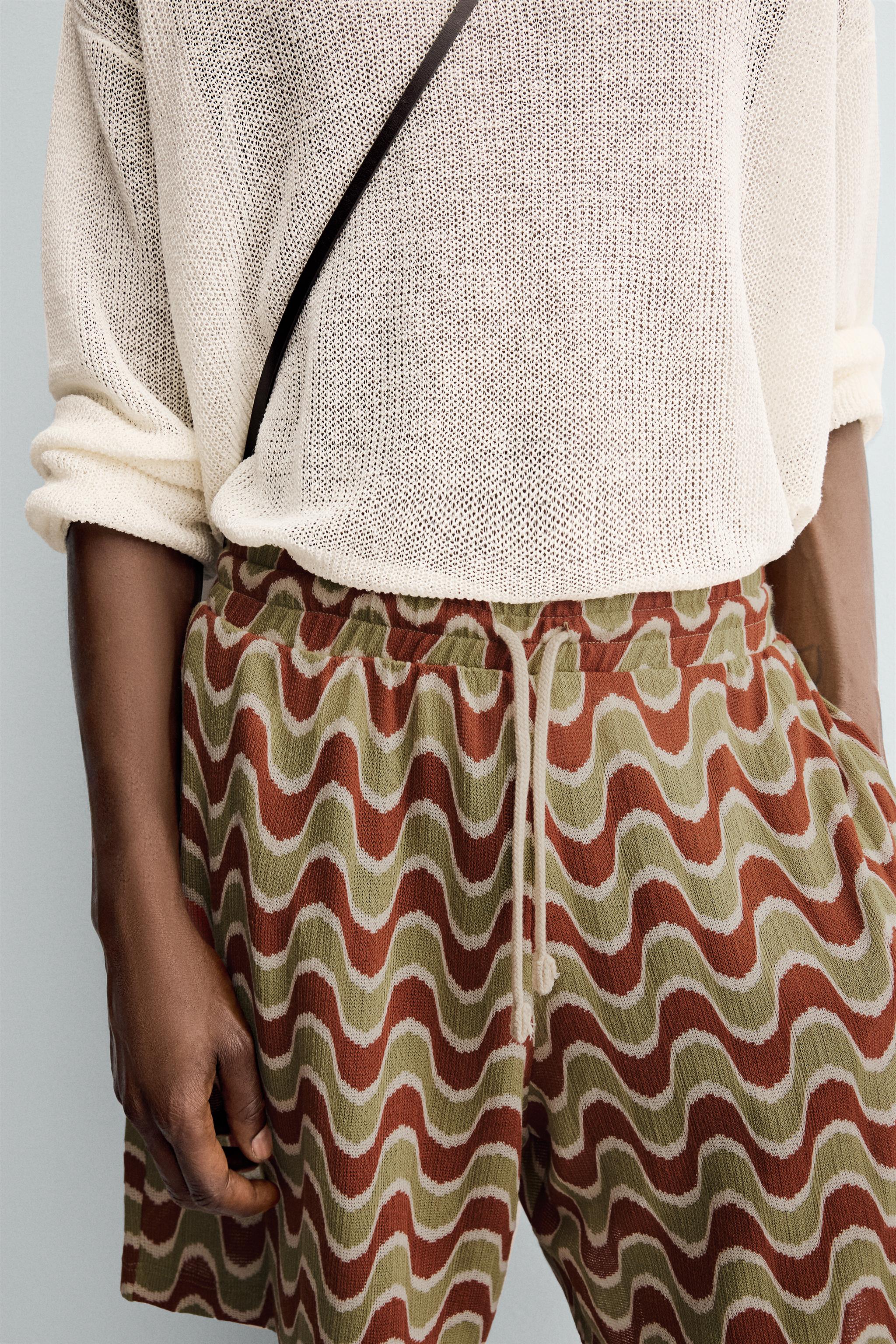 GEOMETRIC JACQUARD SHORTS