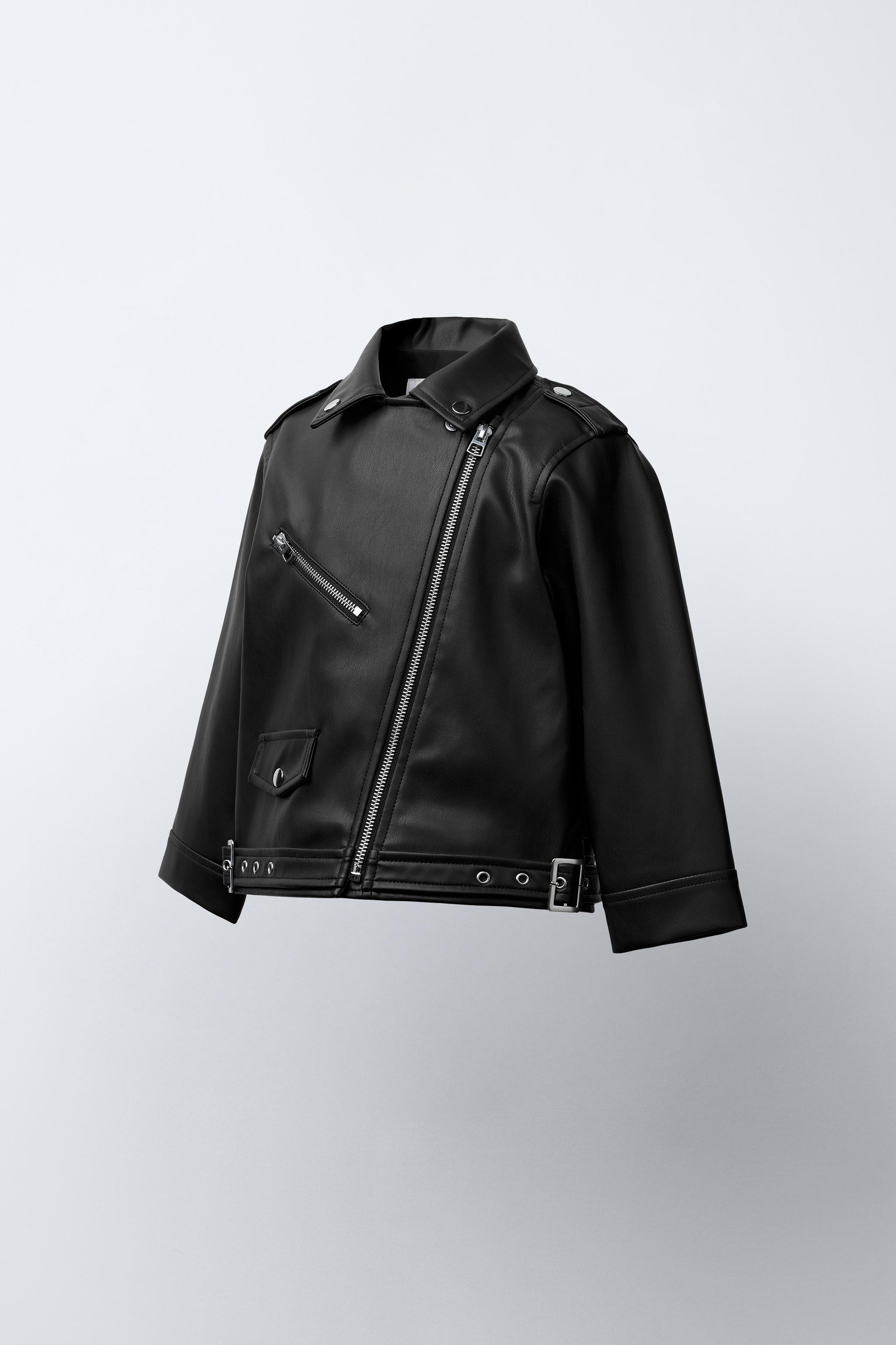 FAUX LEATHER BIKER JACKET