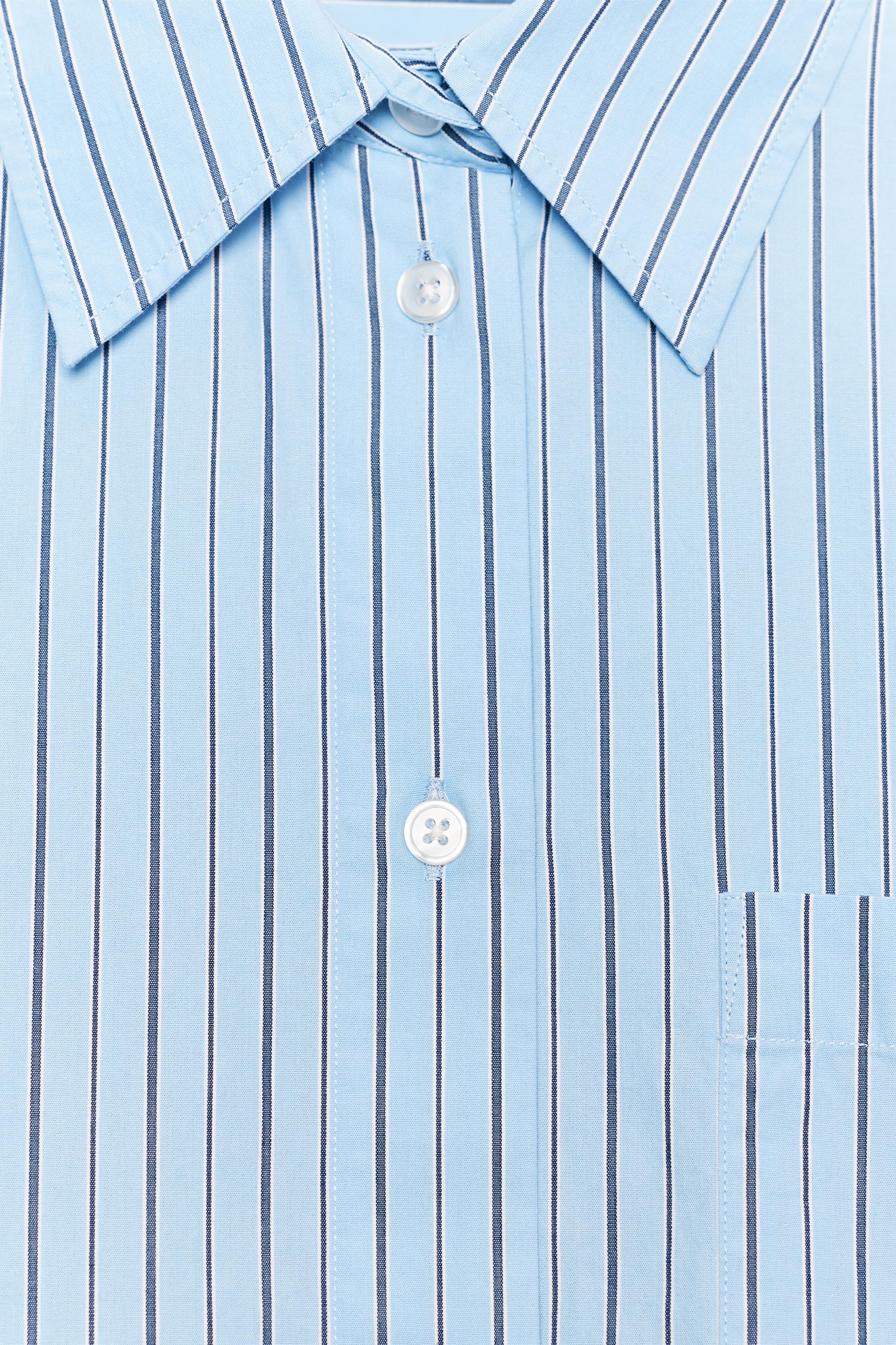 OVERSIZED STRIPED POPLIN SHIRT