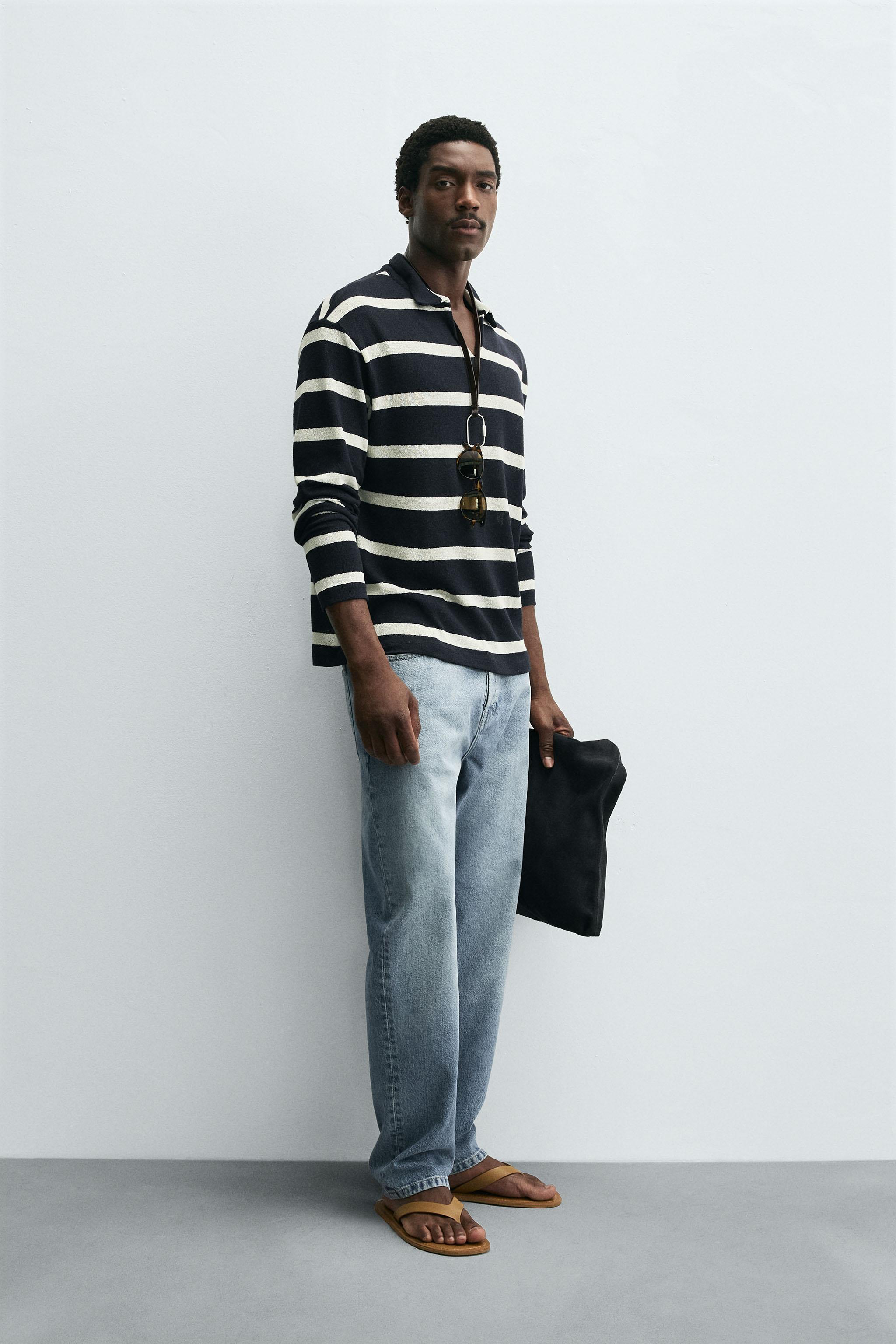 STRIPED JACQUARD POLO SHIRT