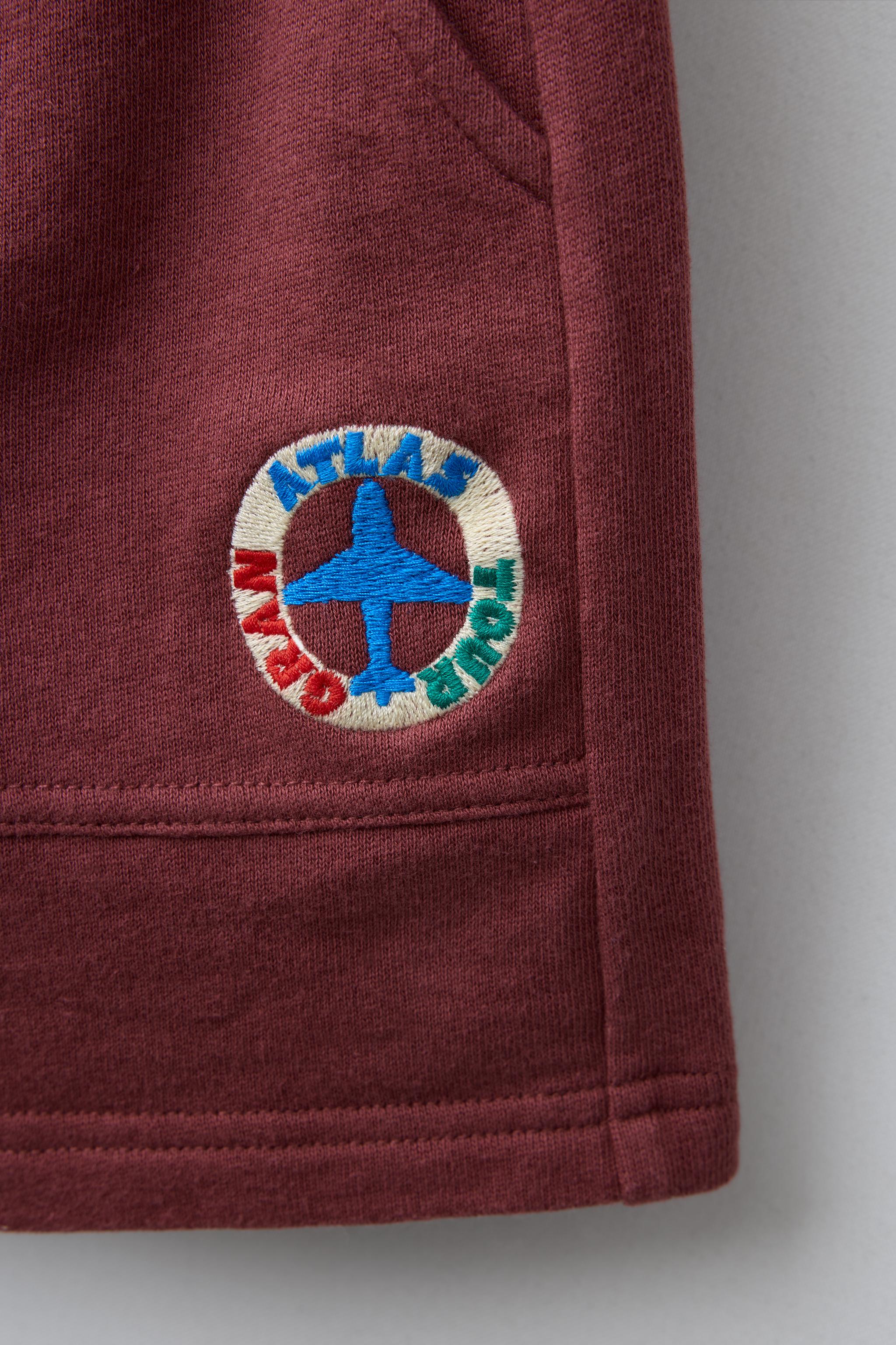 EMBROIDERED PLUSH SHORTS