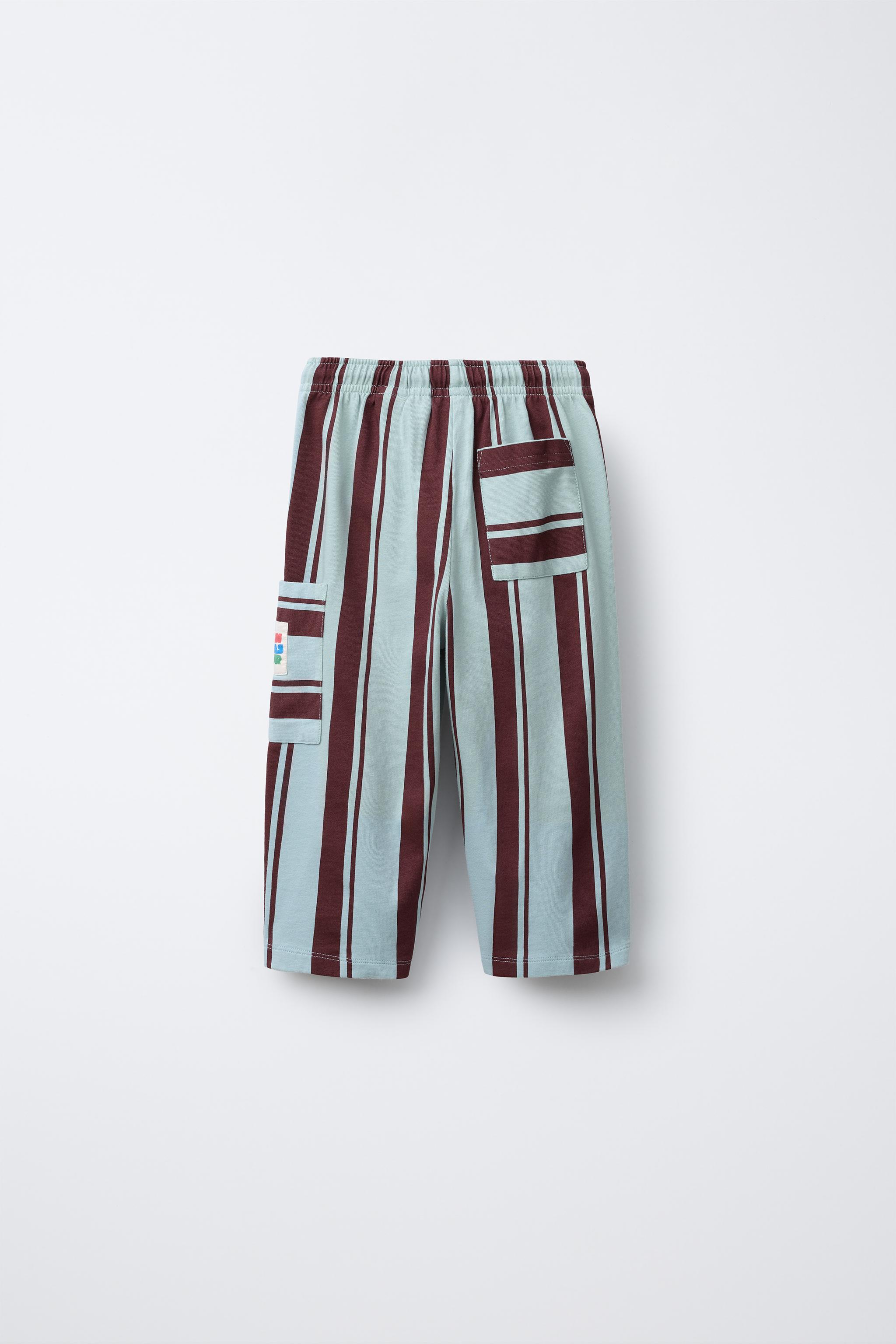 STRIPED CARGO PANTS