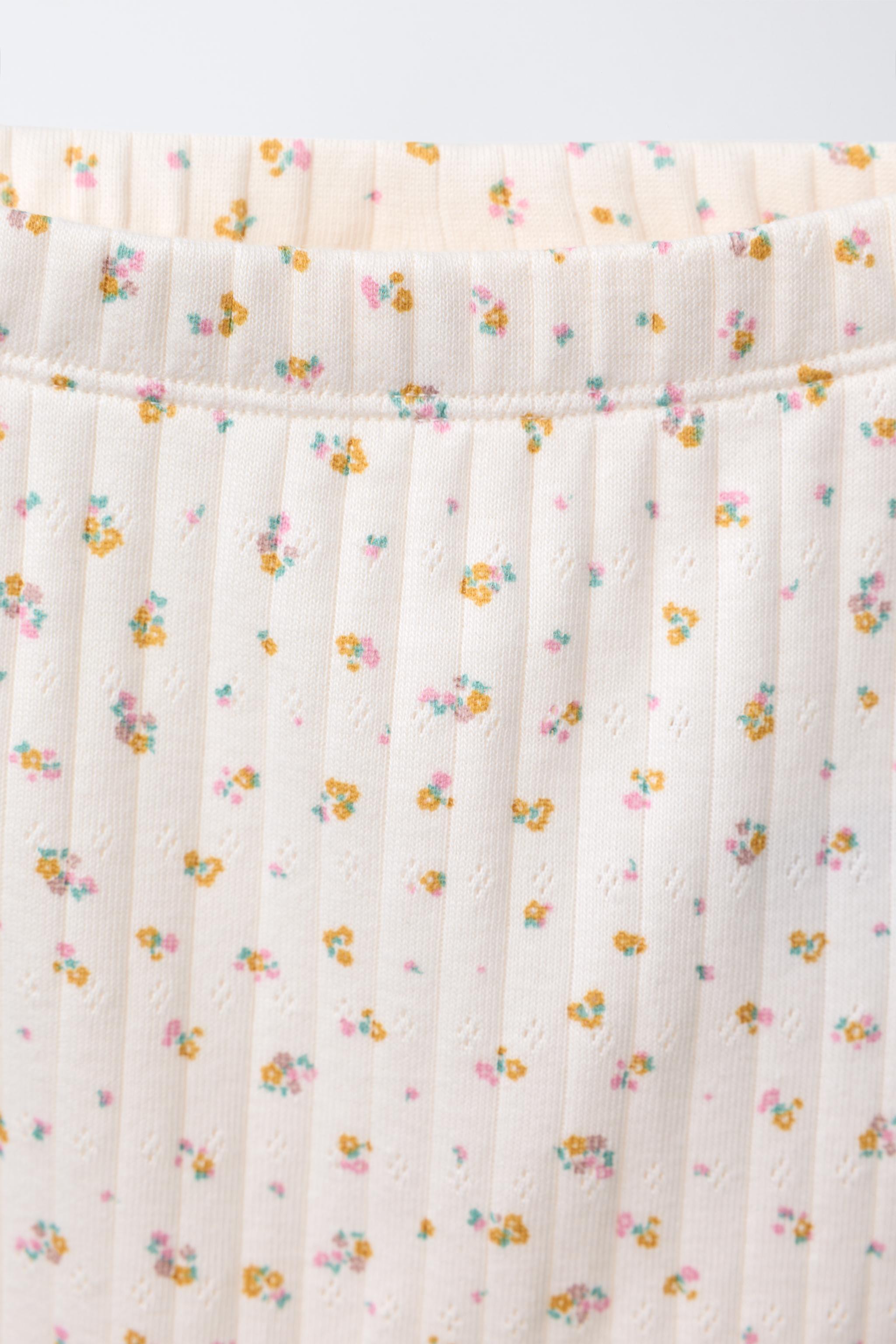 FLORAL PRINT CARDIGAN, BODYSUIT & LEGGING SET