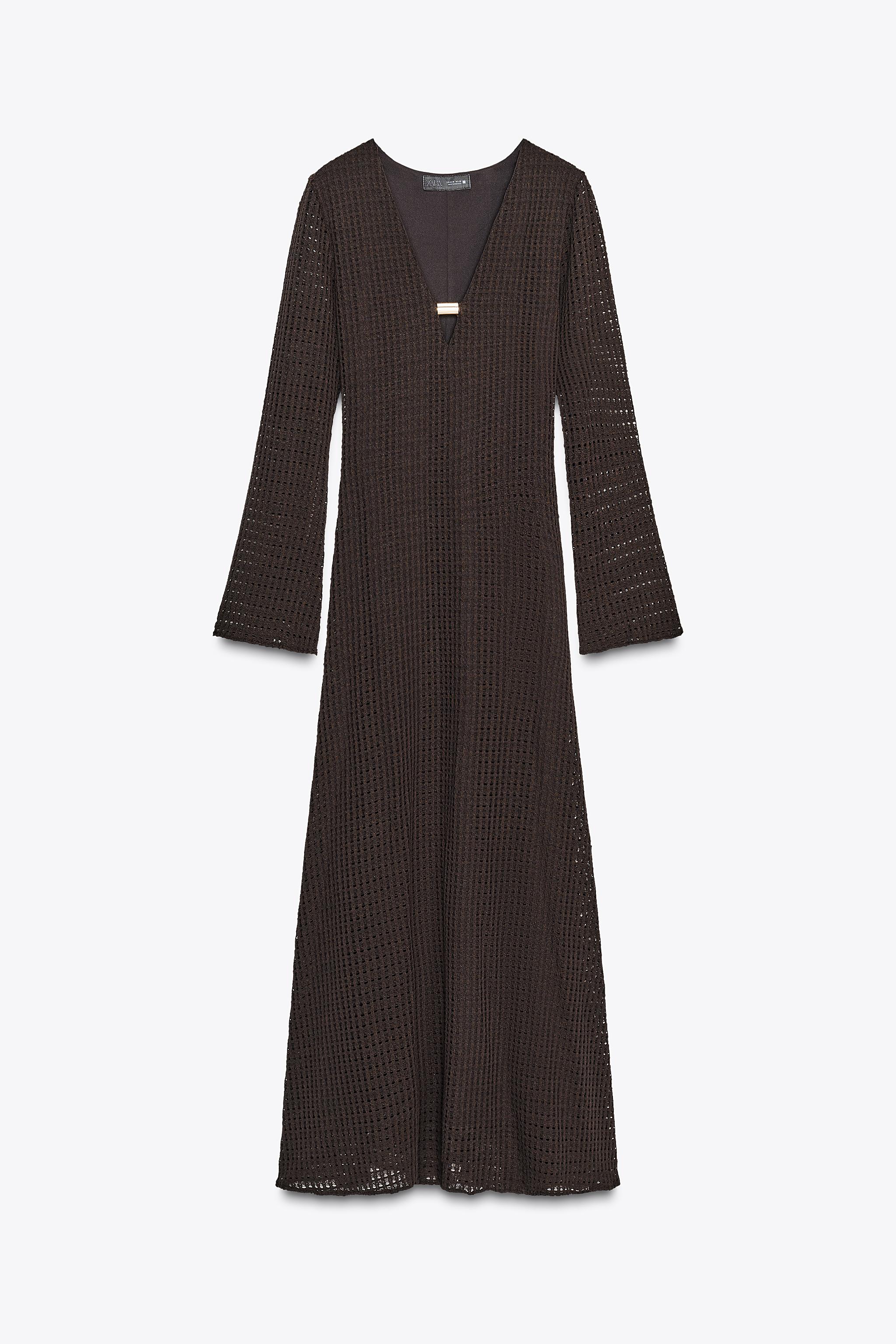 MIDI CROCHET DRESS WITH HARDWARE