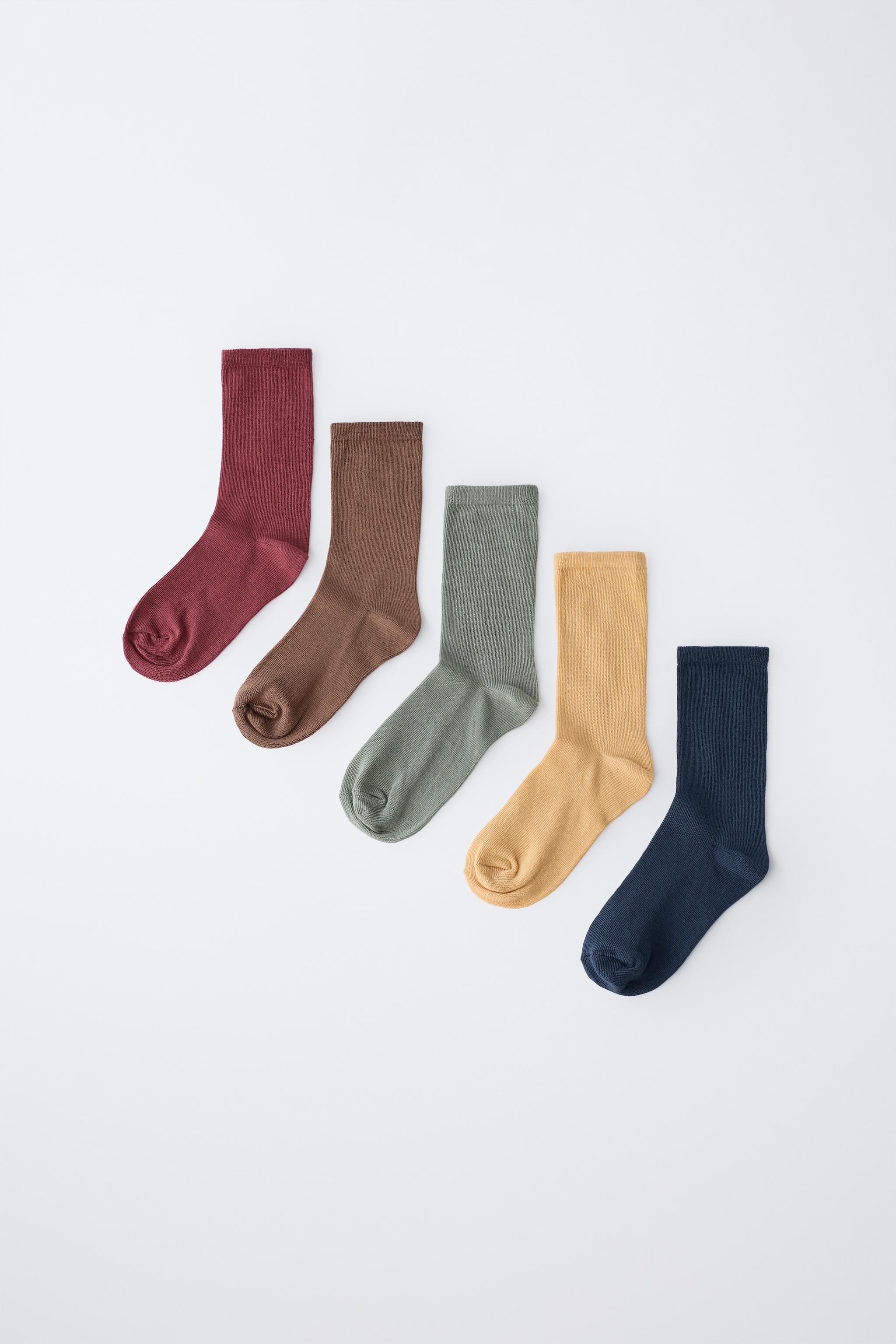 FIVE-PACK OF PLAIN LONG SOCKS