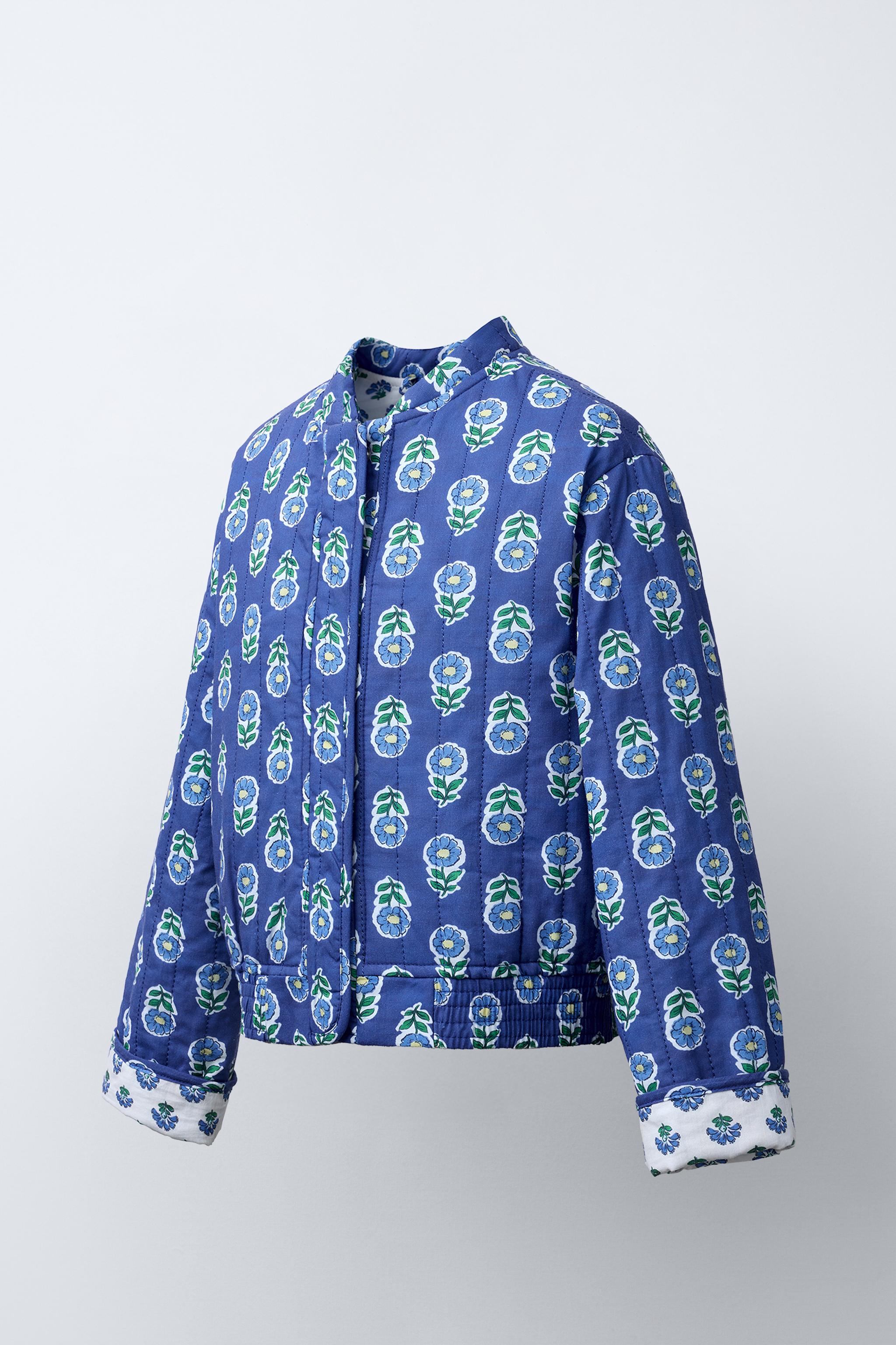 FLORAL PRINT PADDED JACKET