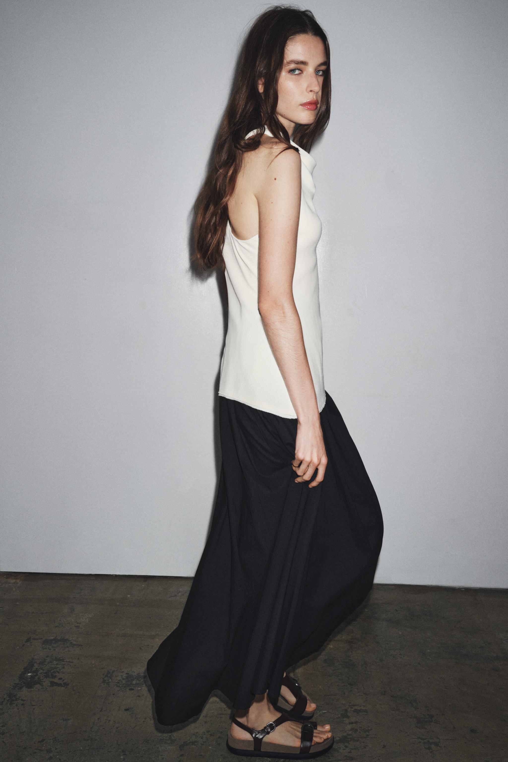 ZW COLLECTION COMBINATION HALTER DRESS