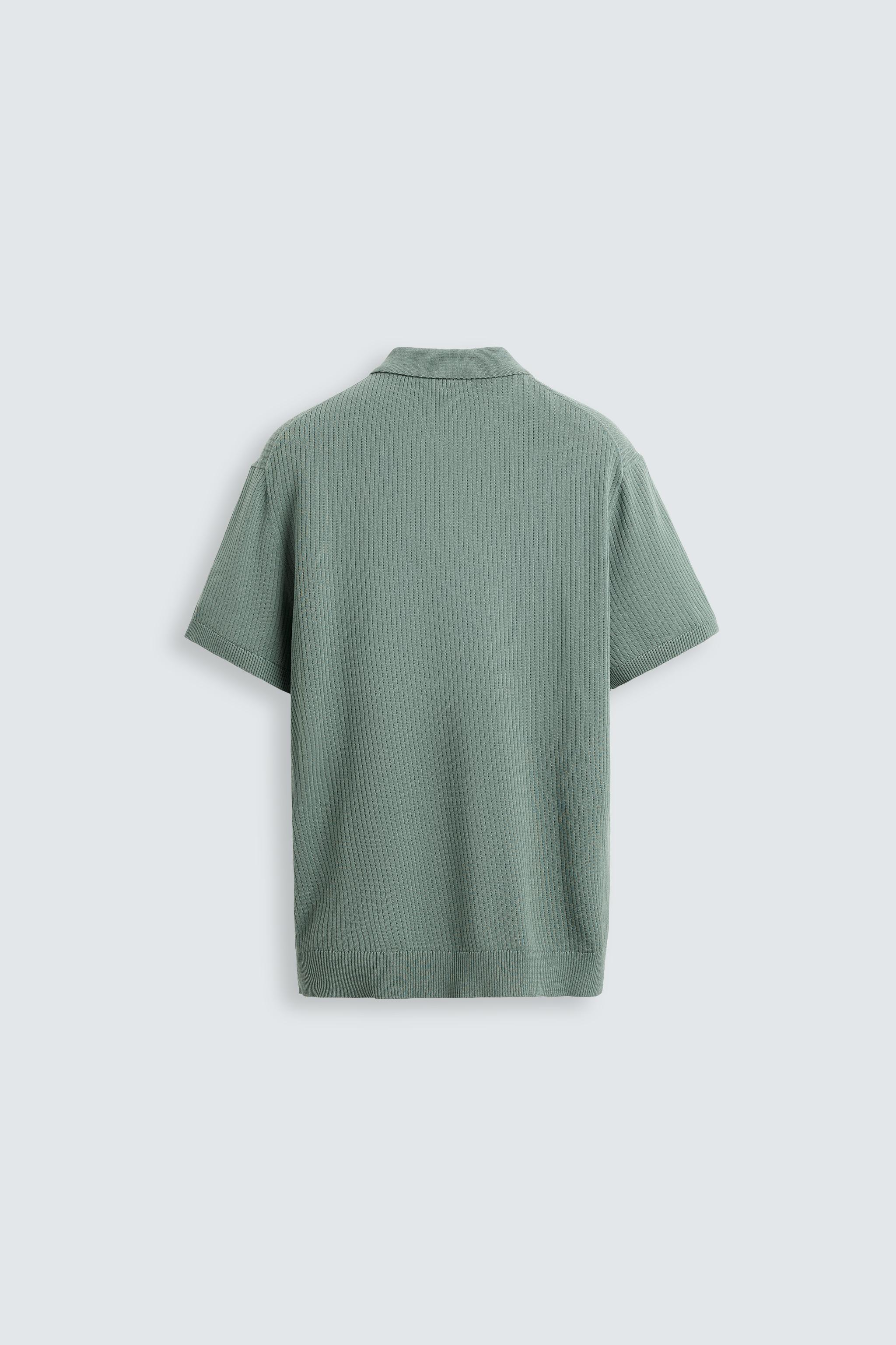 RIB KNIT POLO SHIRT
