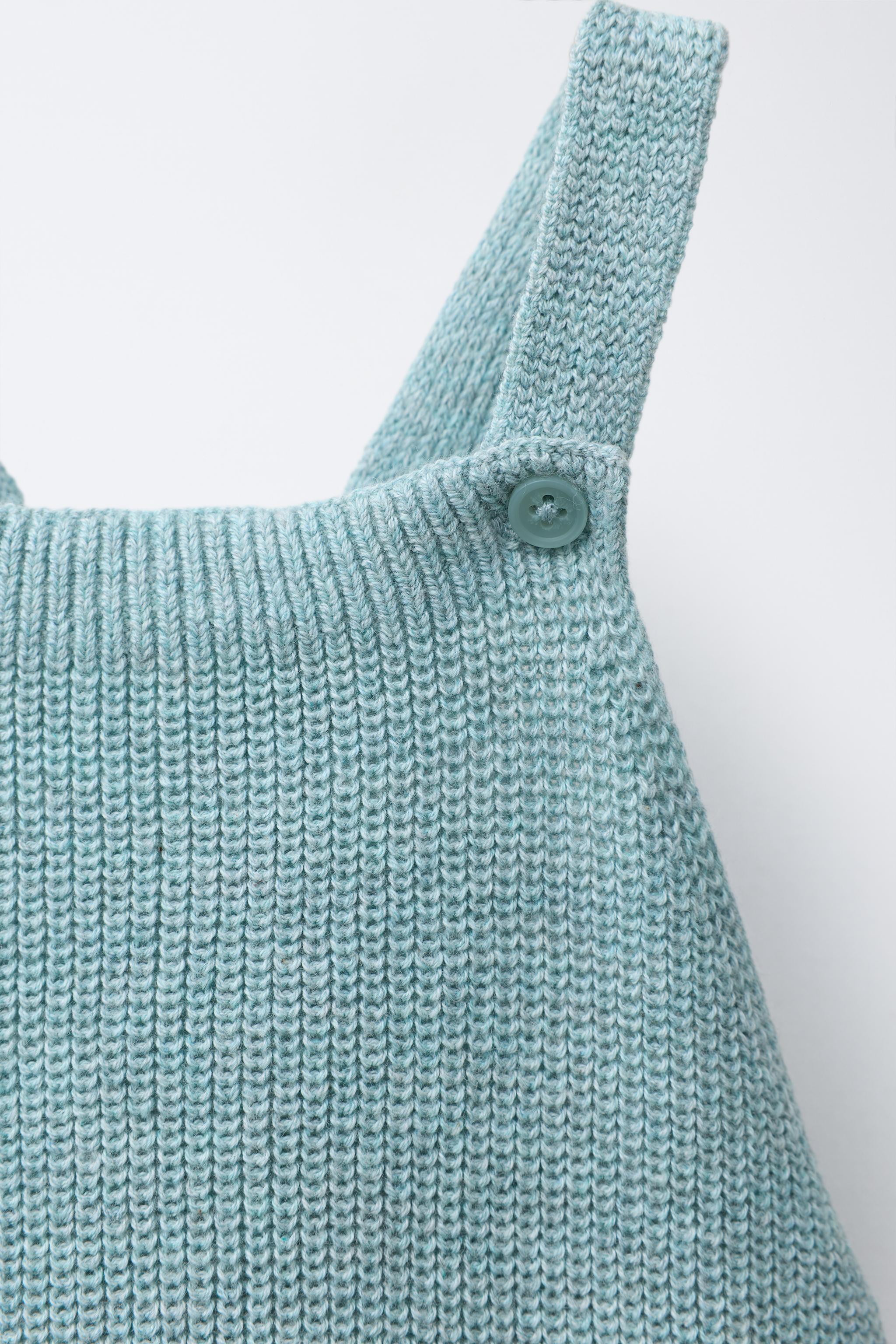 KNIT SUSPENDER OVERALLS