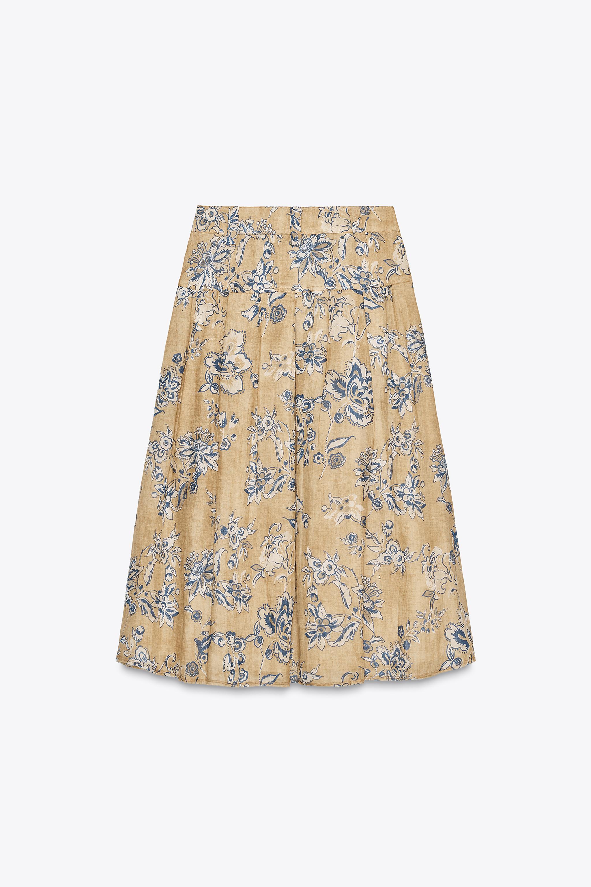 ZW COLLECTION RAMIE FLORAL PRINT SKIRT