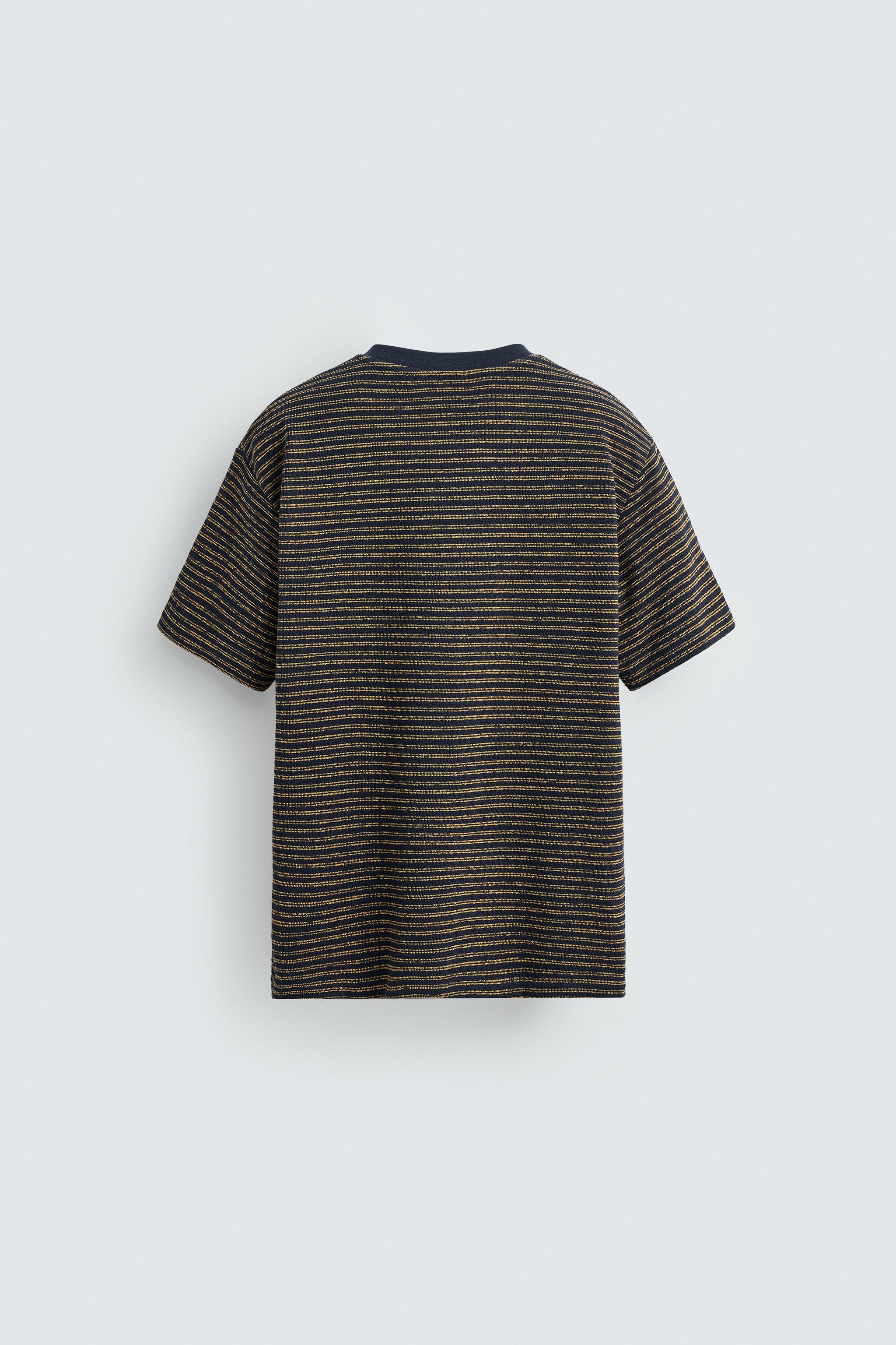 JACQUARD STRIPED T-SHIRT