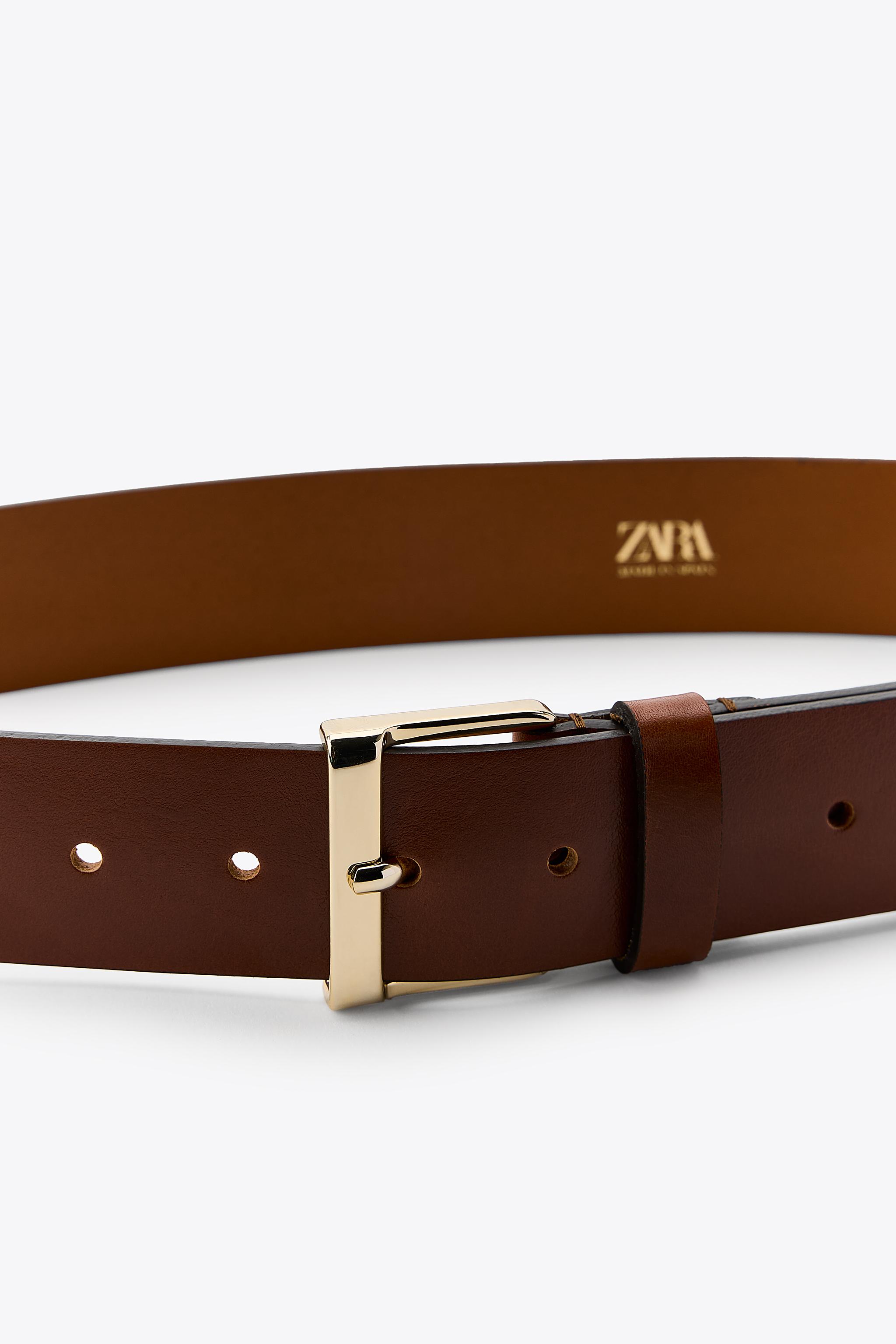 SQUARE BUCKLE LEATHER BELT