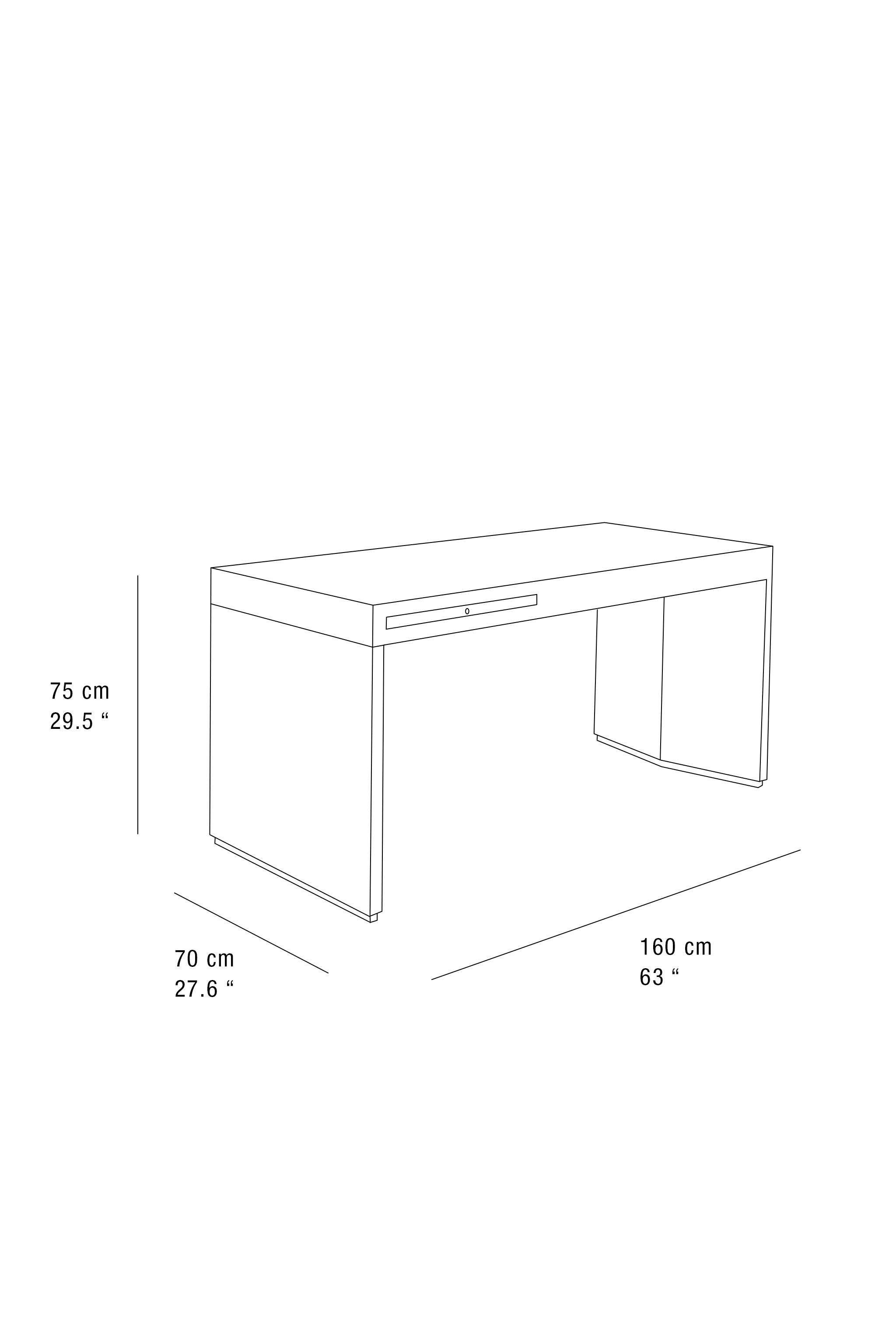 WOOD AND LEATHER DESK