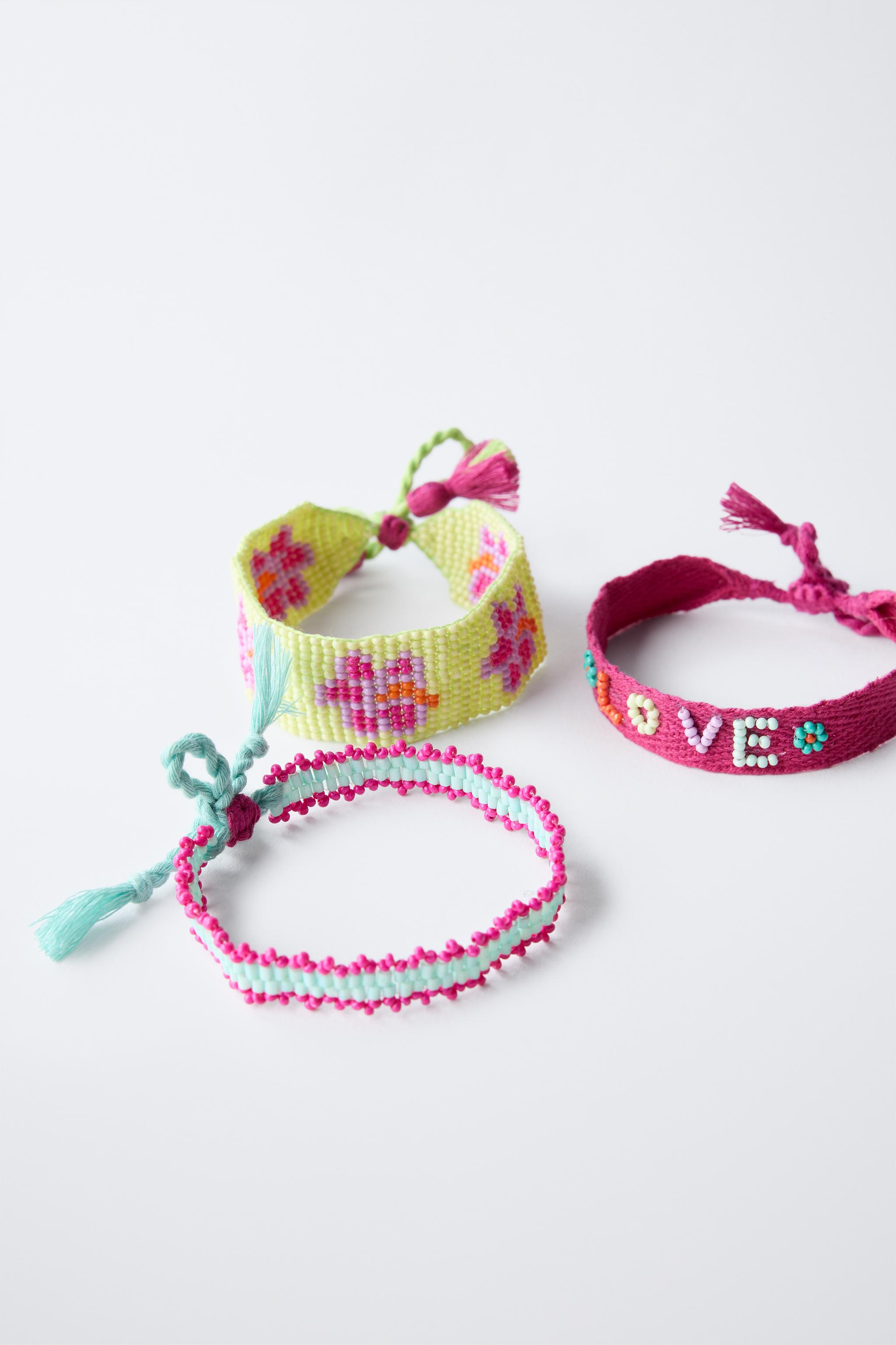 THREE-PACK OF BEADED BRACELETS