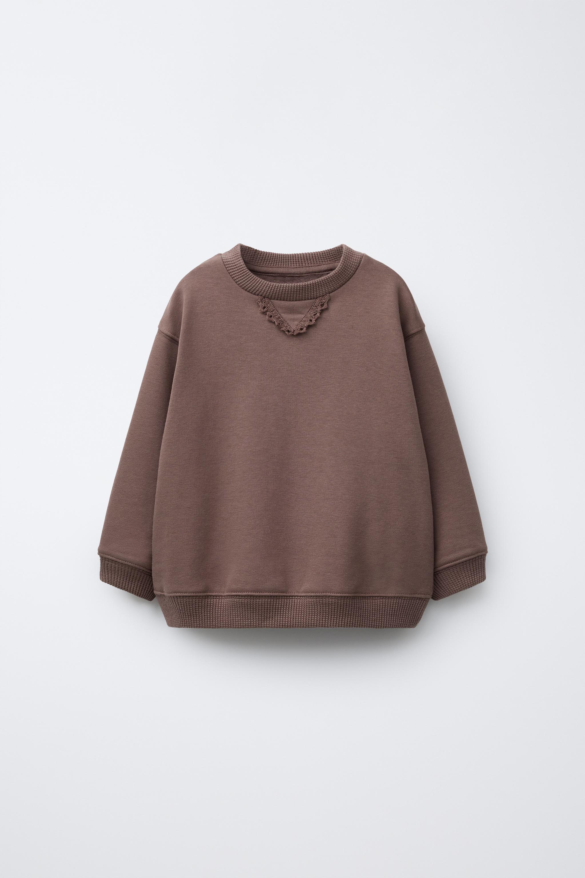 WAFFLE DETAIL SWEATSHIRT