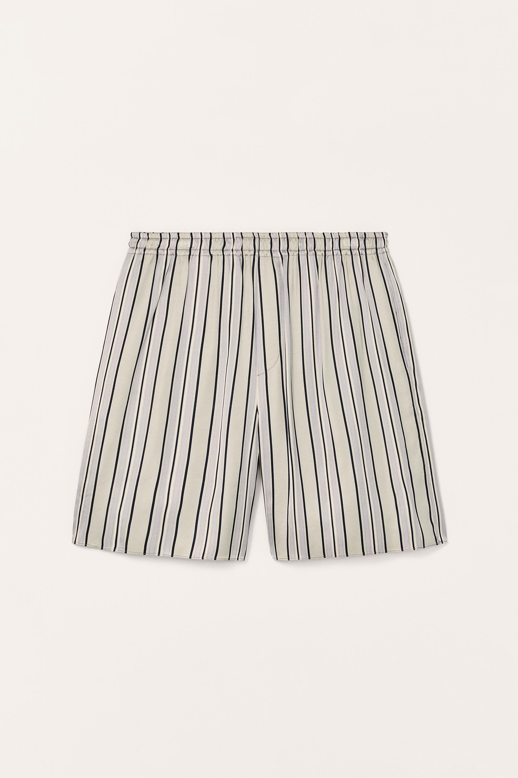 STRIPED RELAXED FIT BERMUDA SHORTS LIMITED EDITION