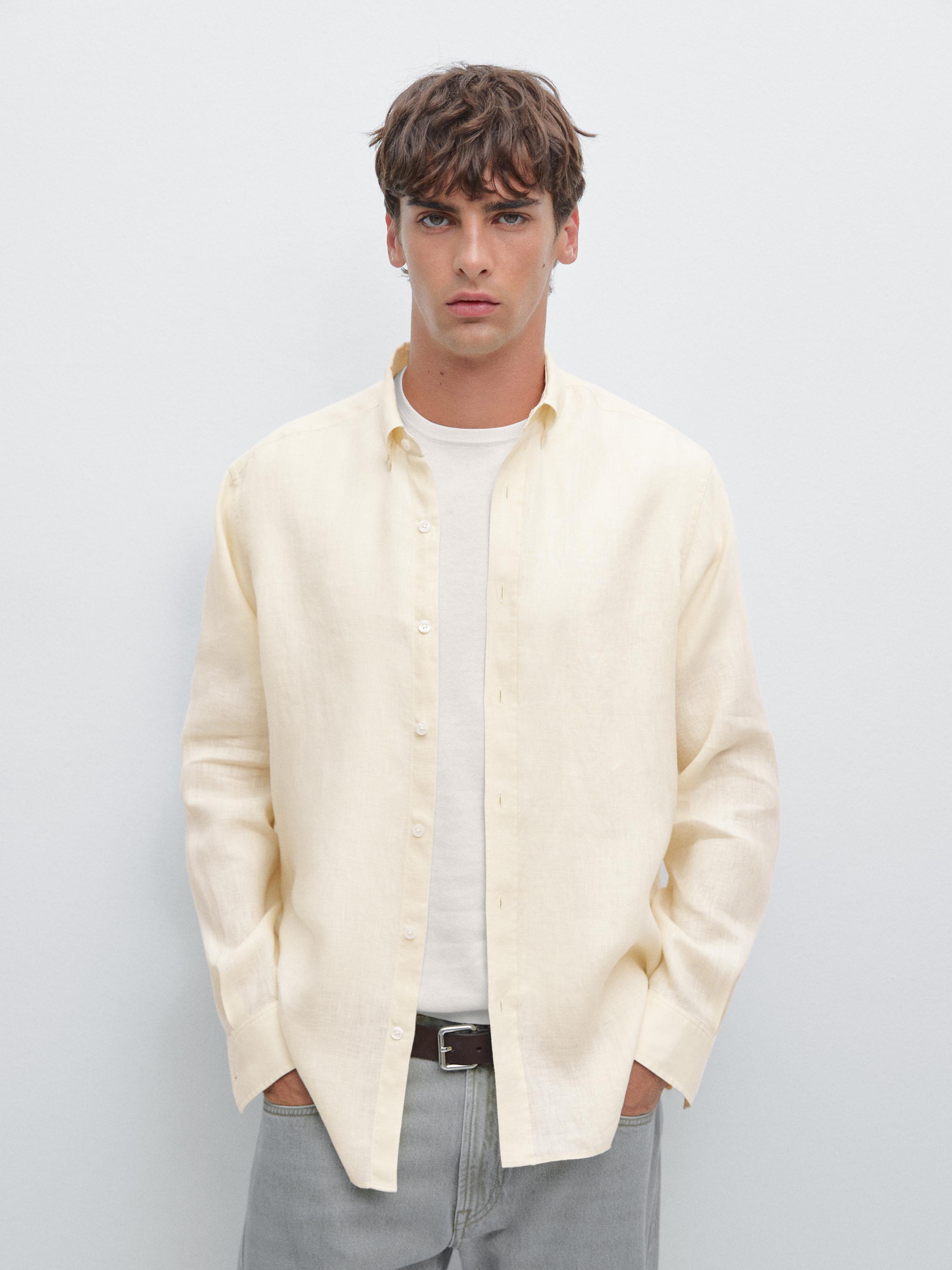 100% linen regular fit shirt