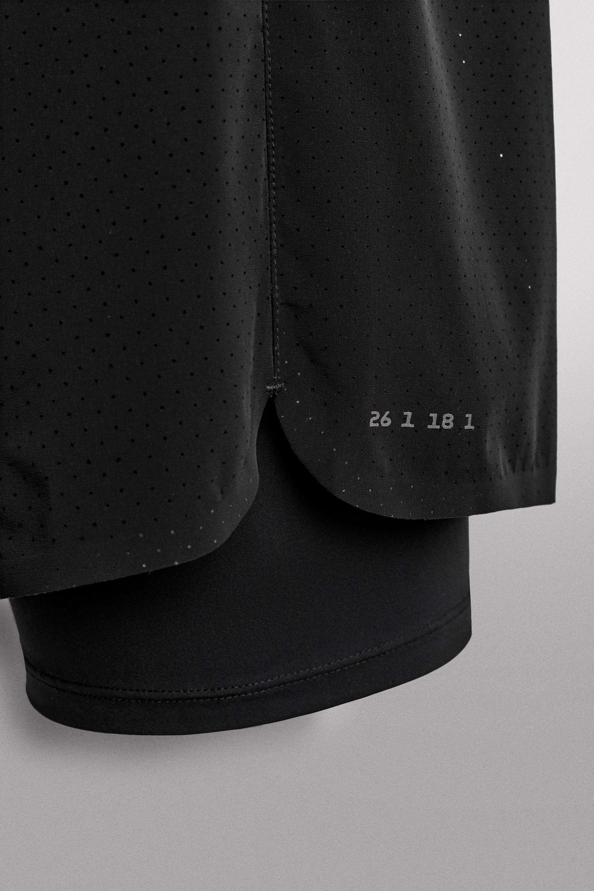 2-IN-1 PERFORATED SHORTS