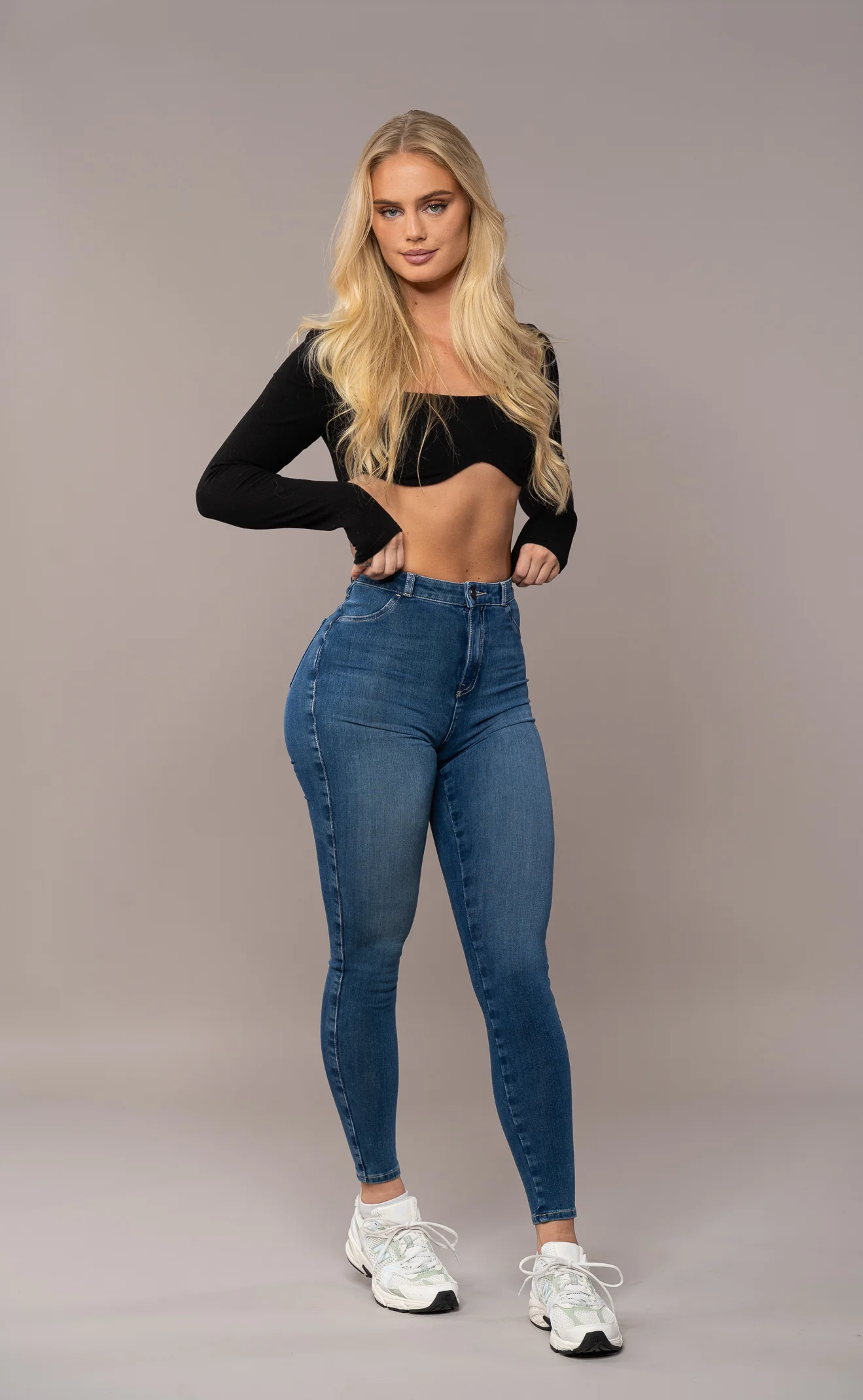 Womens 360 High Waisted Fitjeans - Sapphire Blue