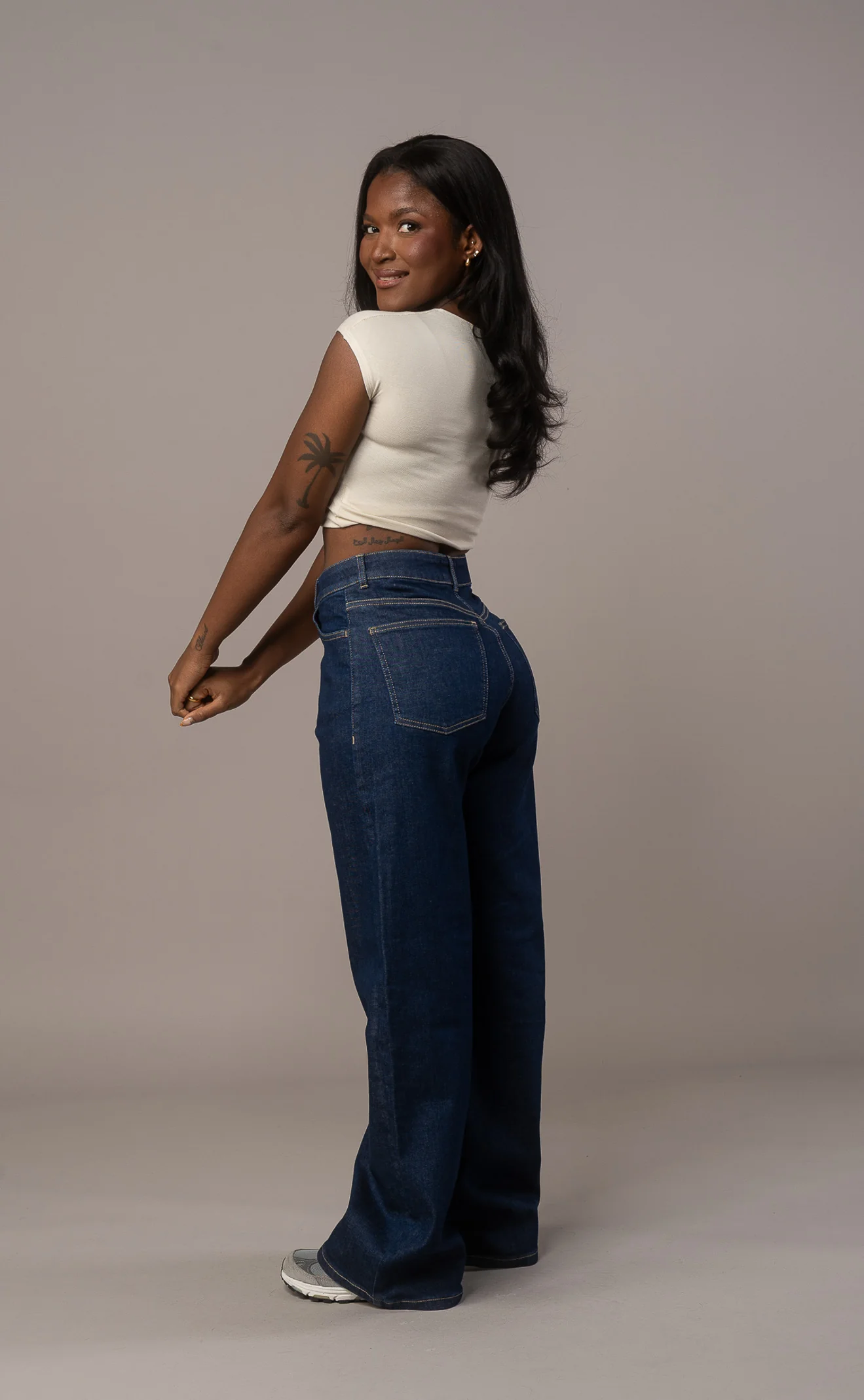 Womens Baggy Fitjeans - Dark Blue