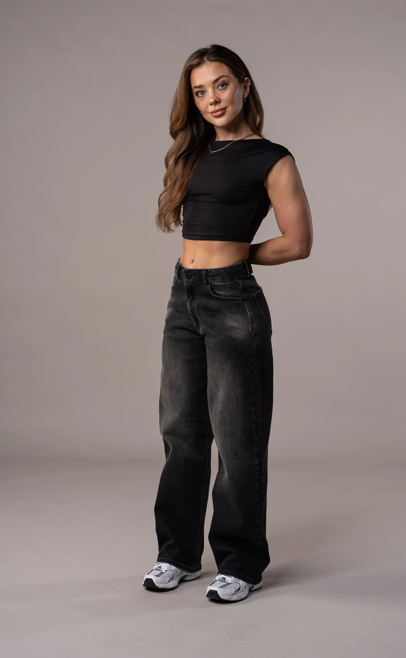 Womens Baggy Fitjeans - Worn Black