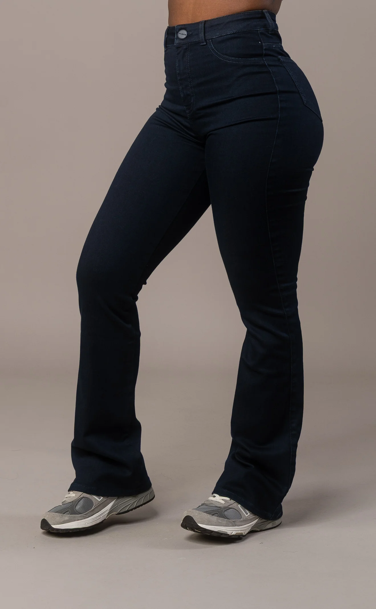 Womens Flared Fitjeans - Midnight Blue