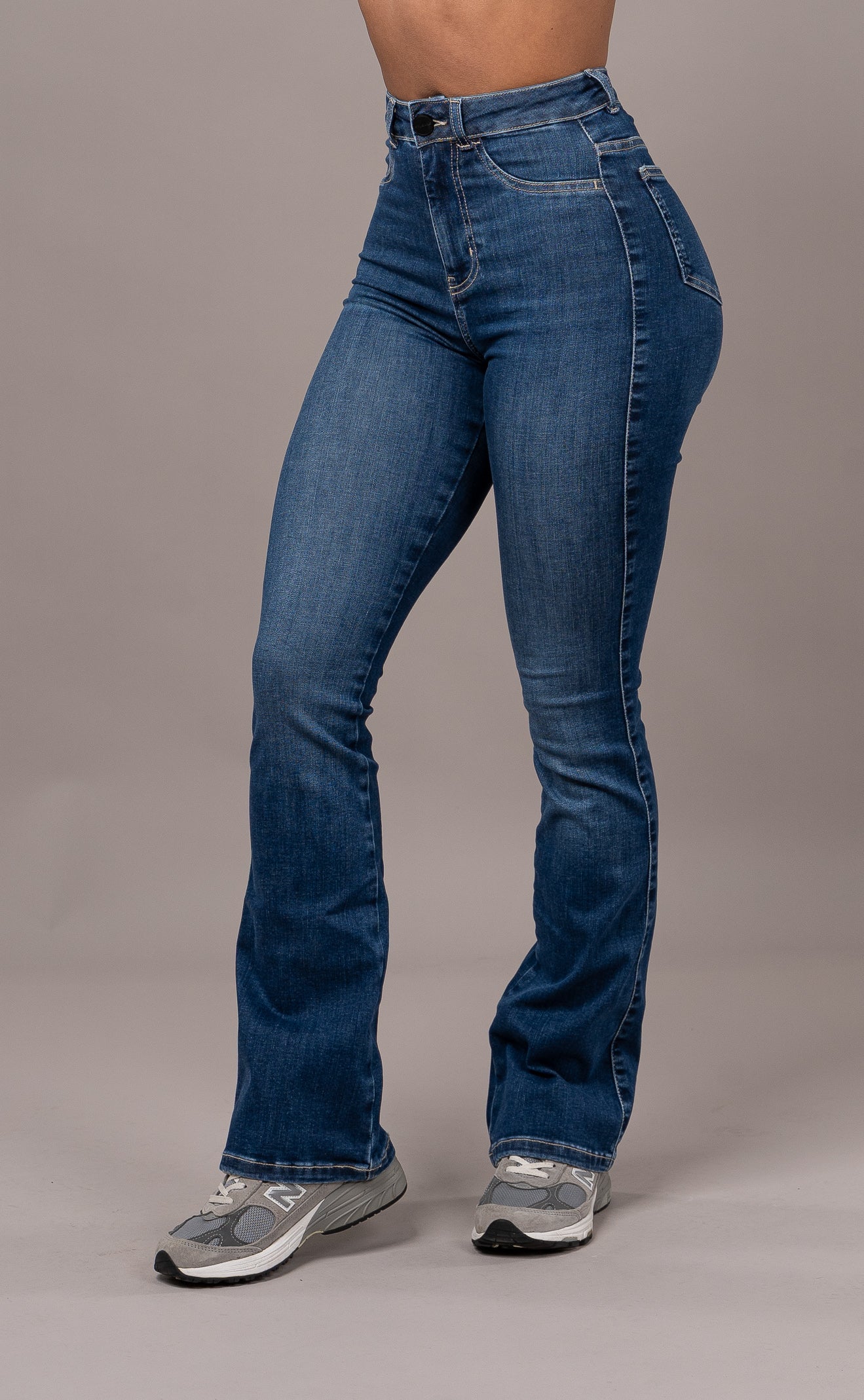 Womens Flared Fitjeans - Sapphire Blue