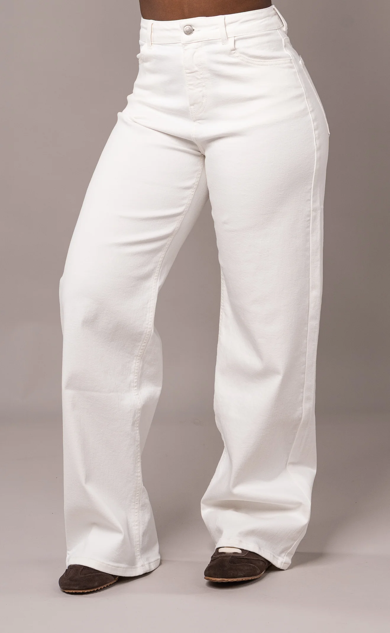 Womens Pastel Baggy Fitjeans - White