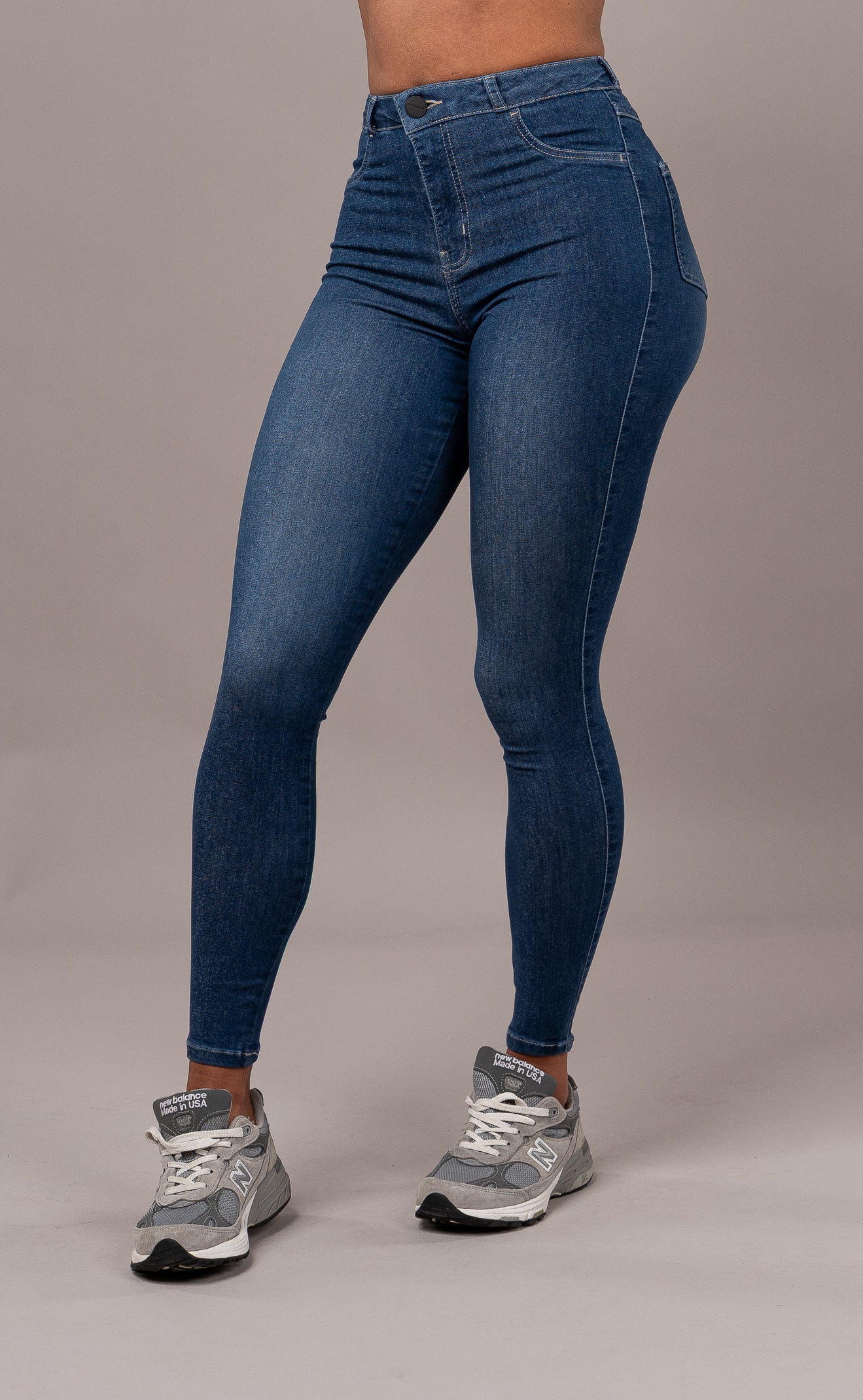 Womens Contour Fitjeans - Sapphire Blue