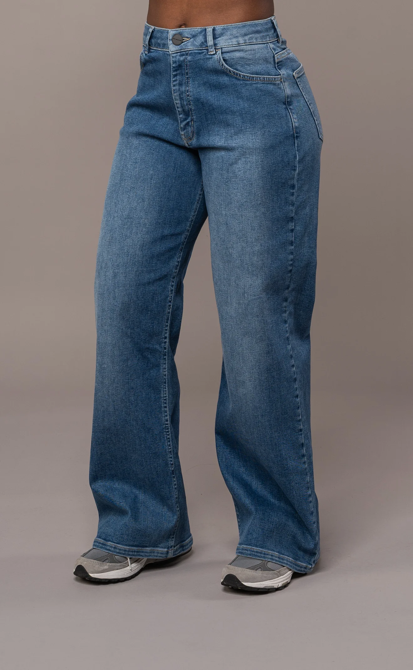 Womens Baggy Fitjeans - Stonewashed Blue