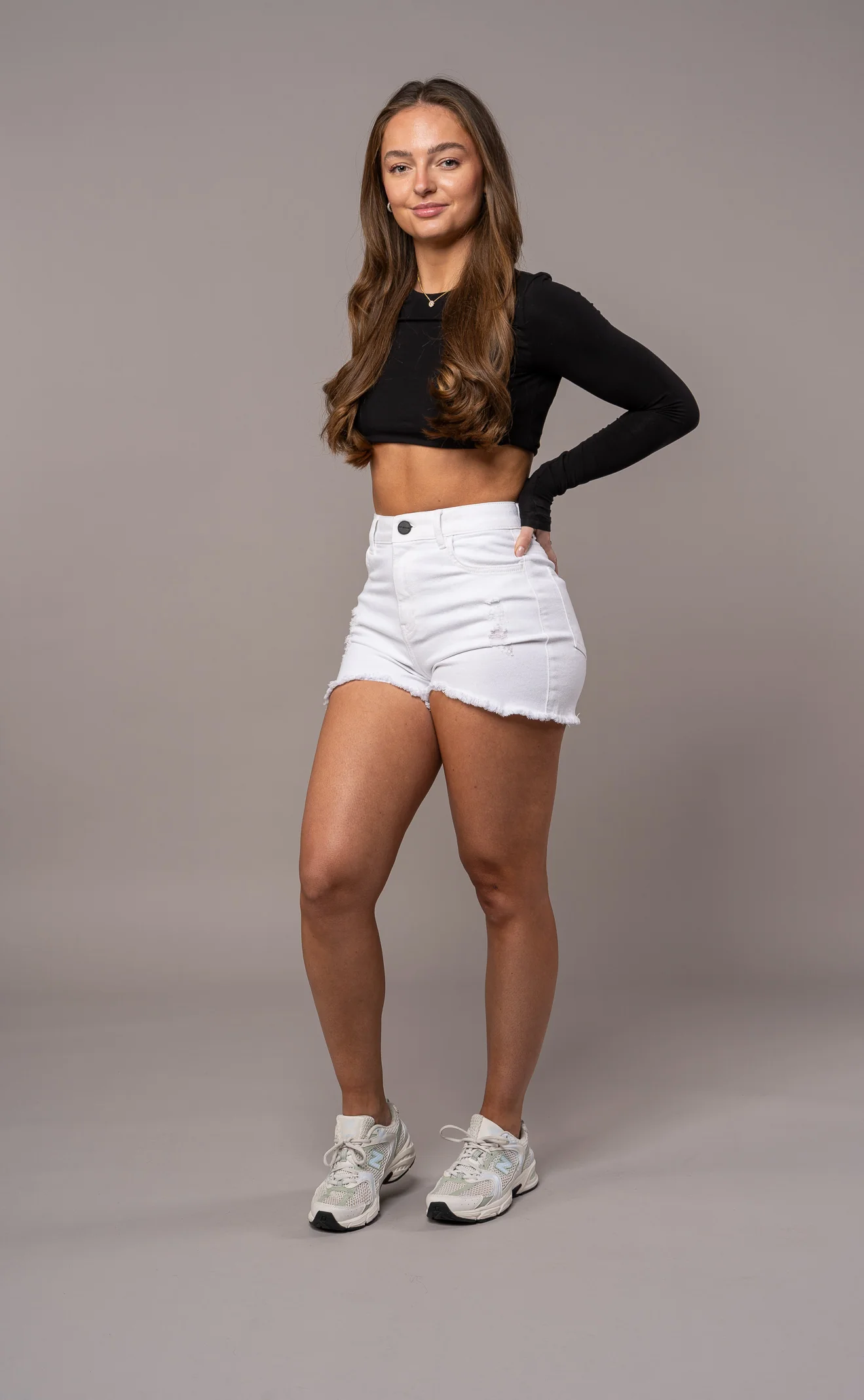 Womens Pastel Fitjeans Ripped Shorts - White