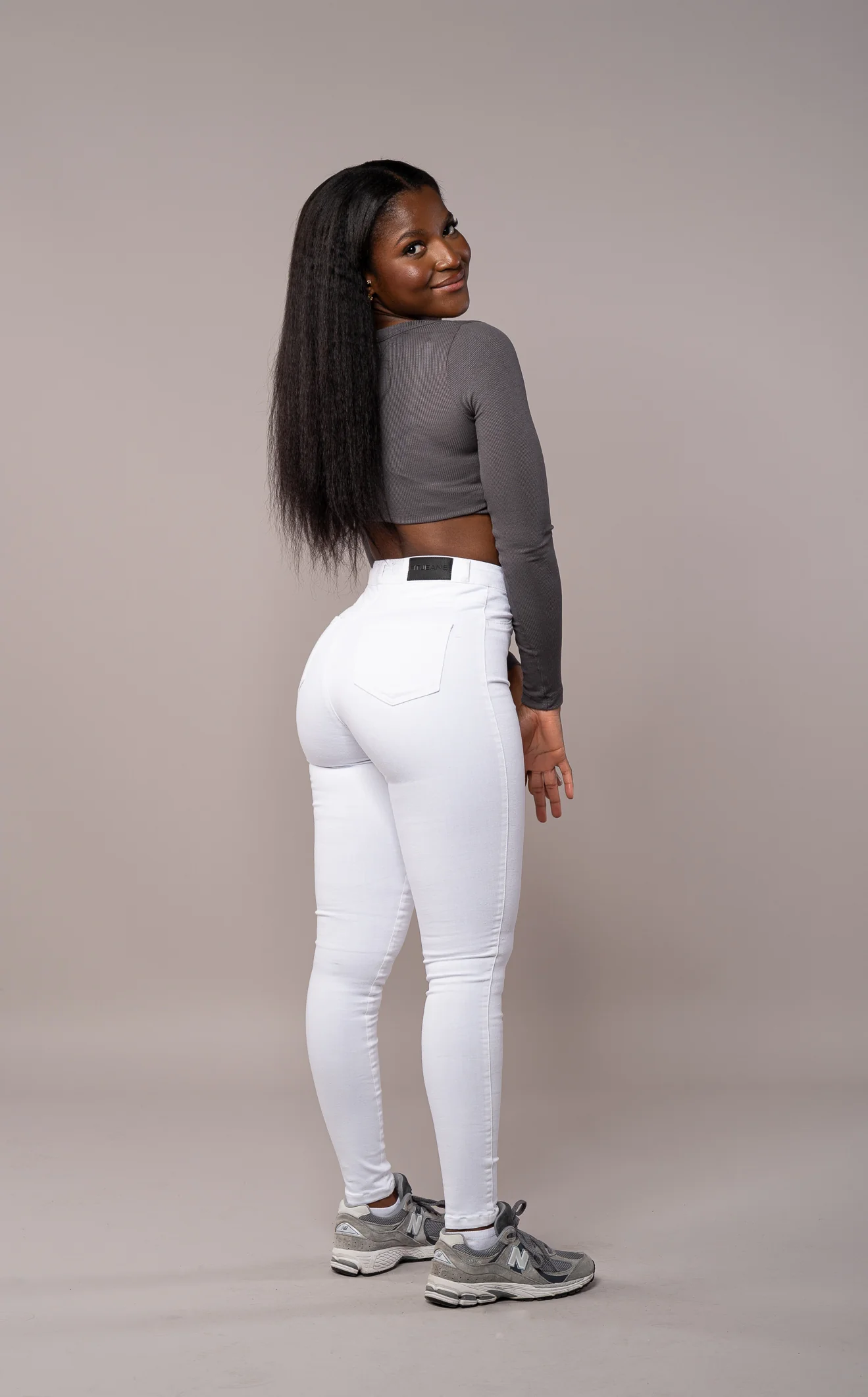 Womens Pastel Fitjeans - White