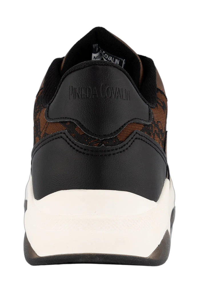 Tenis Mariposa Papel Picado Café/Negro