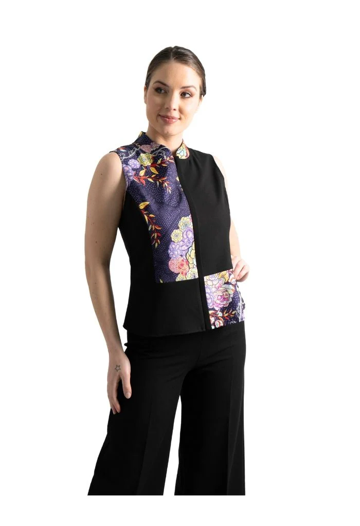 Chaleco Combinado Suculentas Jardín Botánico Morado