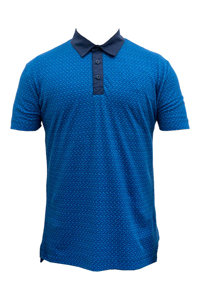 Camisa Polo Kutz Grecas Mitla Azul
