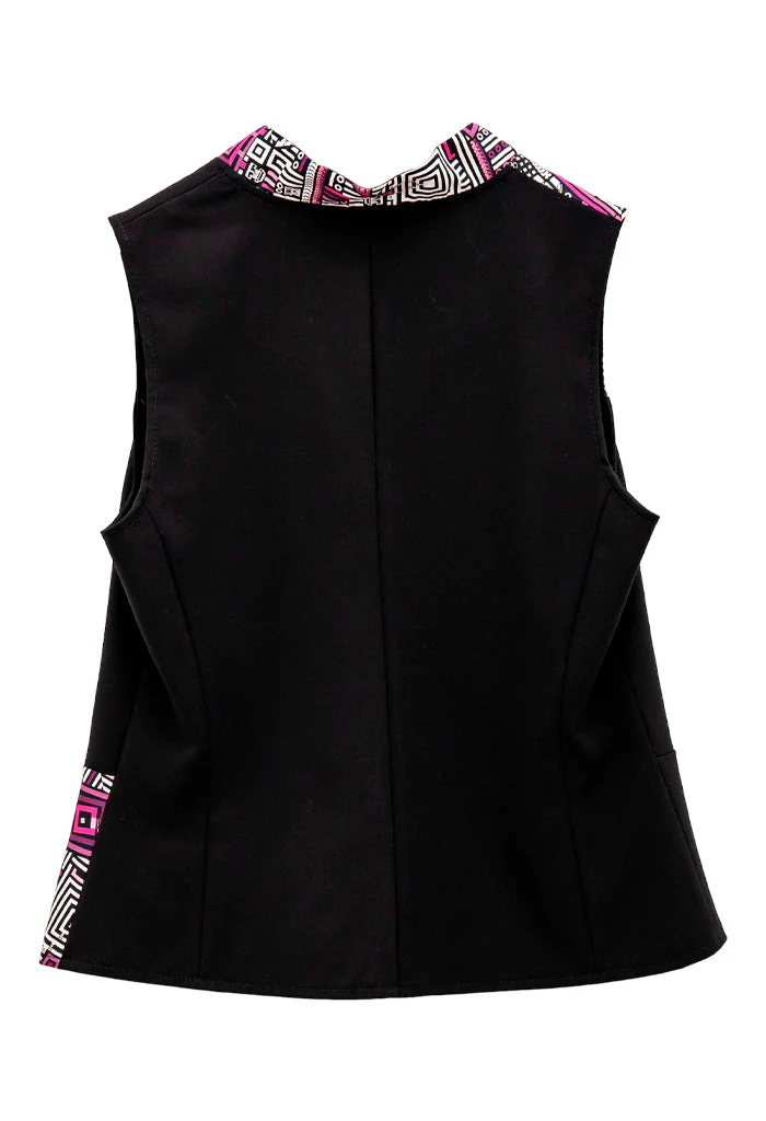 Chaleco Combinado Teotihuacán Blanco/Rosa