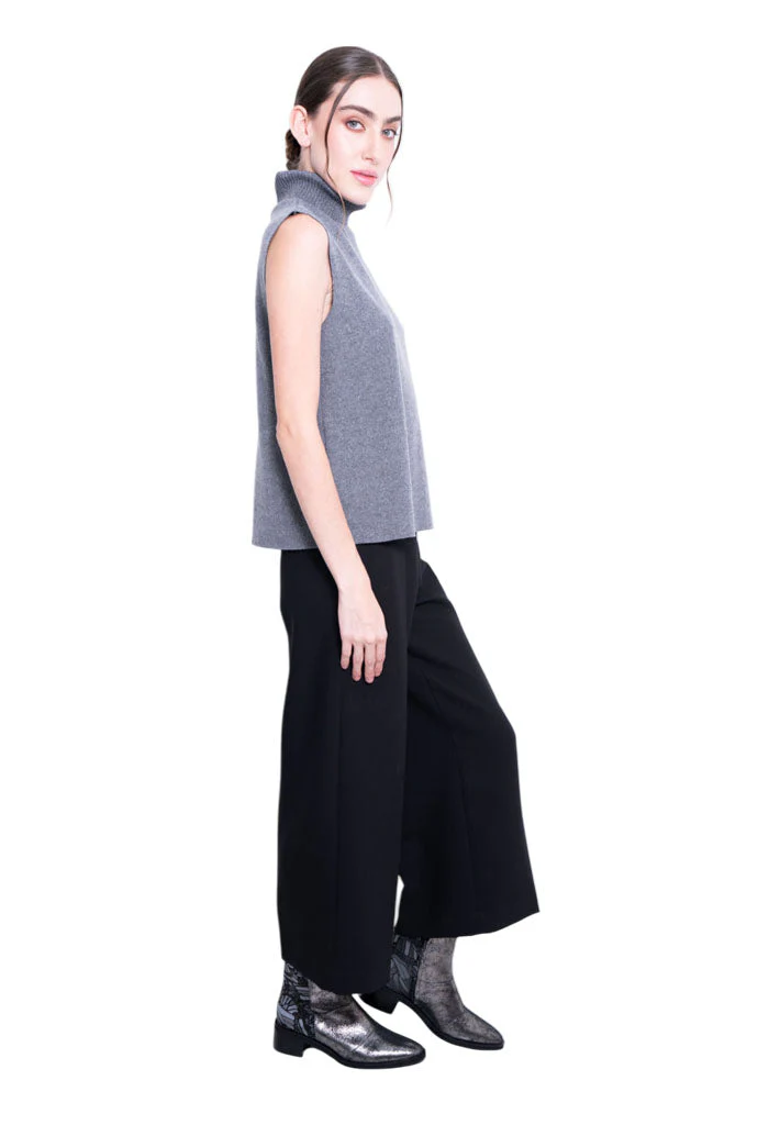 BOTÍN BEEL PIEL METÁL BRILLANTE  MARIPOSA VITRAL GRIS