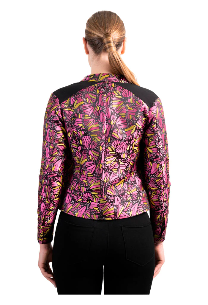 Chamarra Aak Mariposa Vitral Fucsia