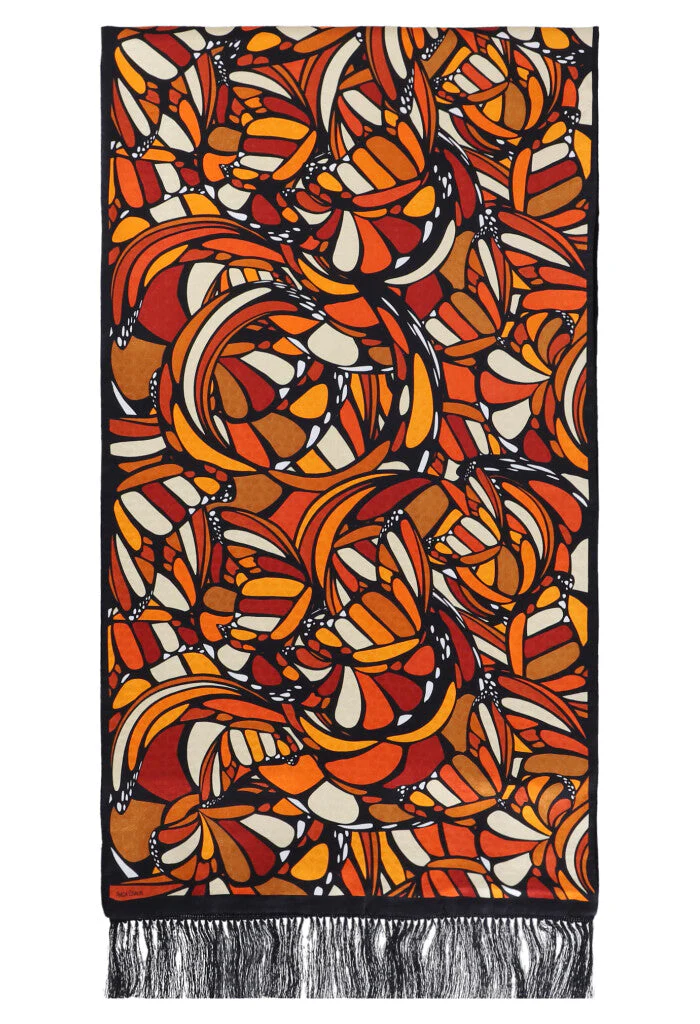 Chalina Con Terciopelo Mariposa Abstracta Jqd