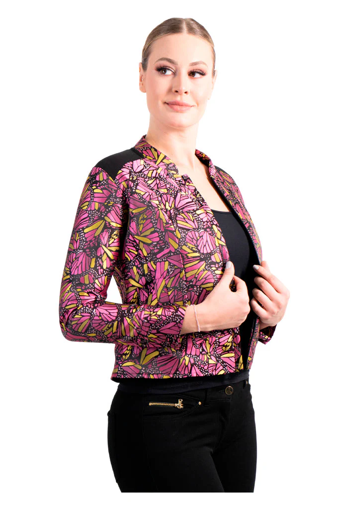 Chamarra Aak Mariposa Vitral Fucsia