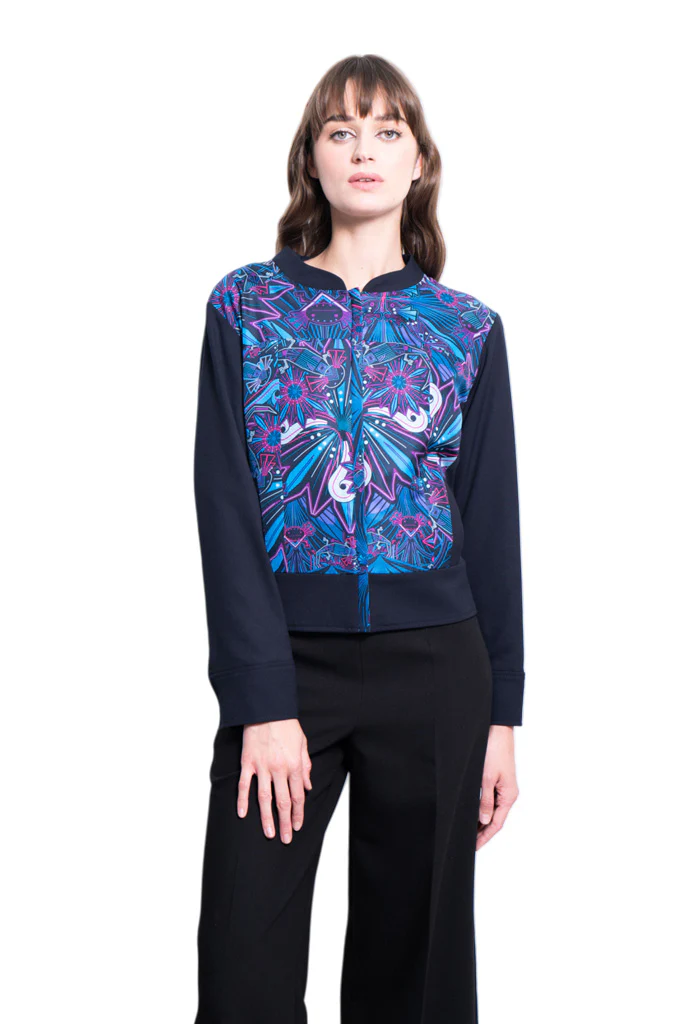 Bomber Okomej Ajolotes Azul Morado