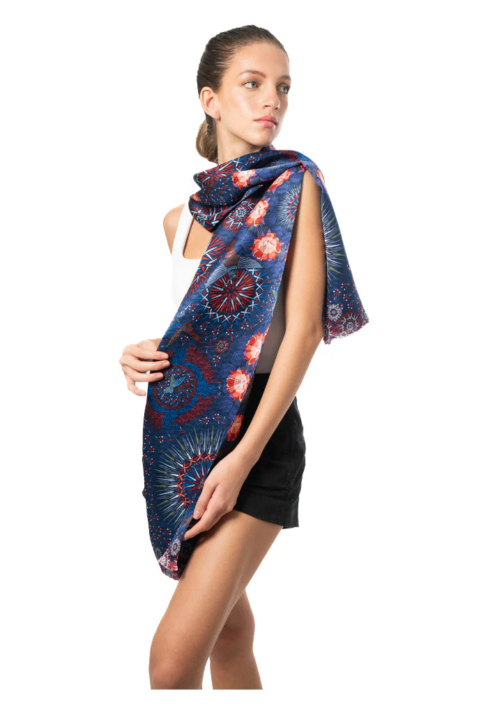 Bufanda Doble Vista Colibrí