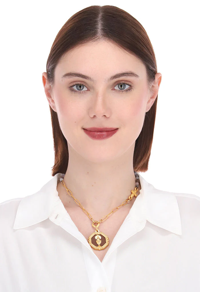 Collar Unisex Virgen Milagrosa con Ágata