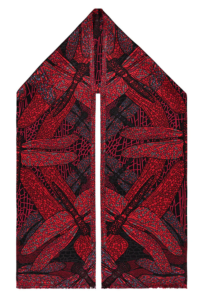 Bufanda Doble Vista Libélula