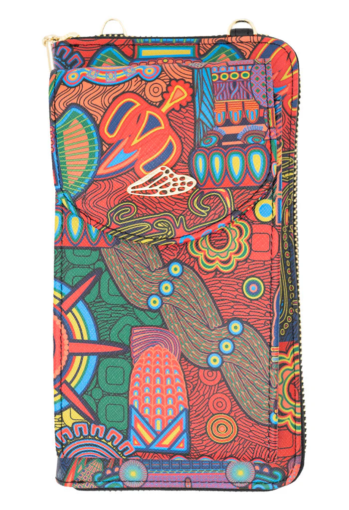 Porta Celular Peek Saffiano Diosas Mexicas