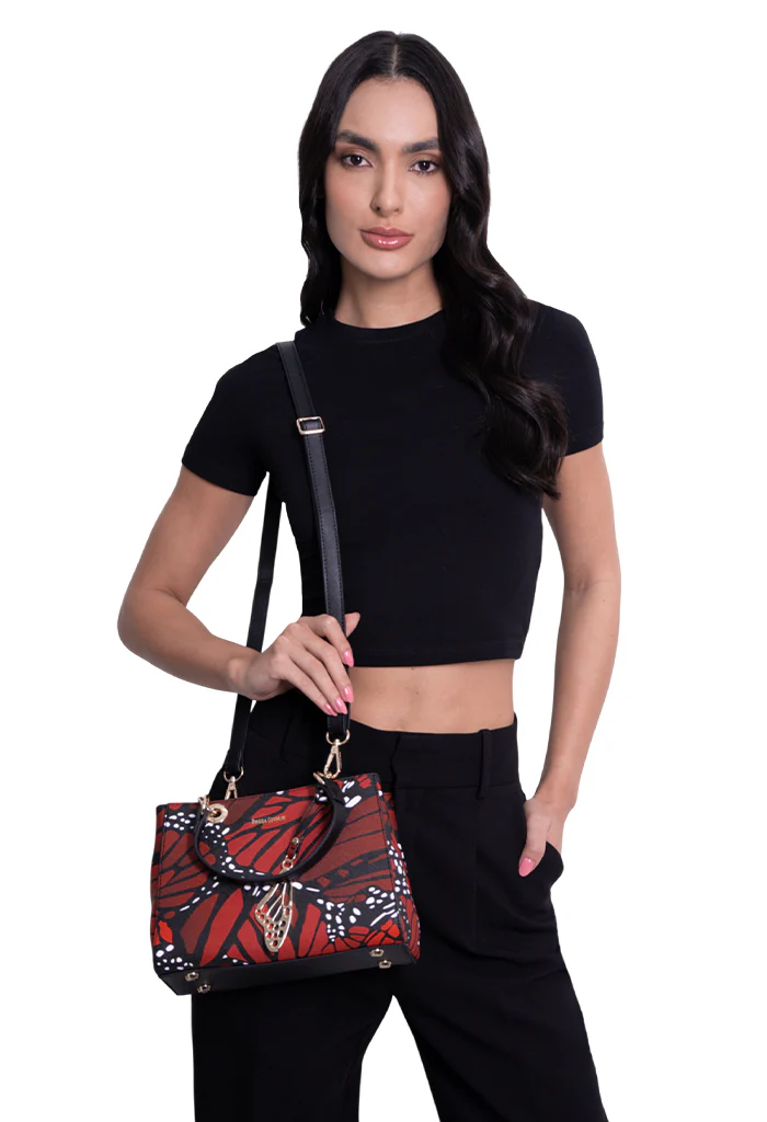 Mini Satchel Kaxan Saffiano Mariposa Macro