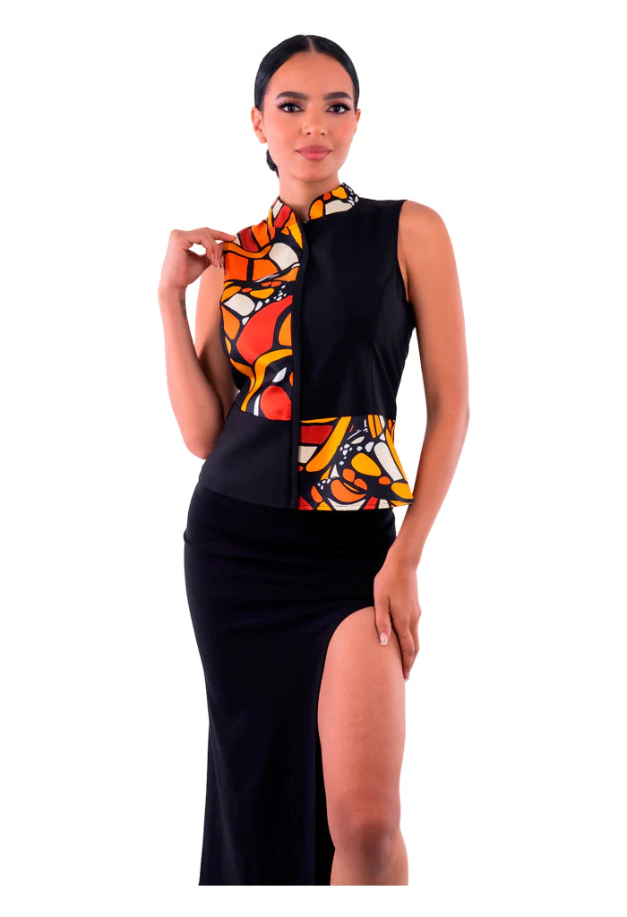 Chaleco Combinado Mariposa Abstracta Original