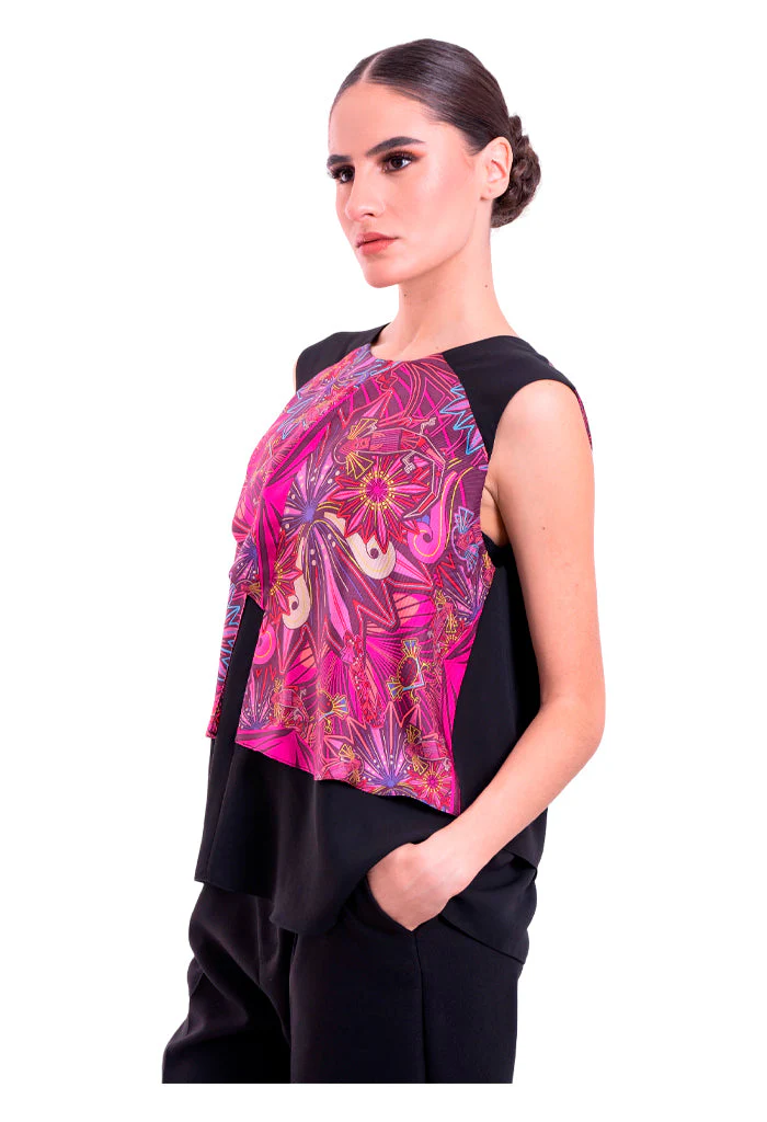 Blusa Pétalos Ajolotes Morado